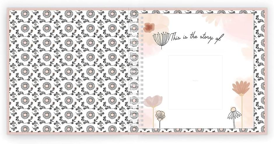 Lucy Darling Wildflower Meadow Theme Luxury Baby Memory Book - First Year Journal Album Photo Book To Capture Precious Memories - Keepsake Pregnancy Baby Record Book For Girl : Baby
