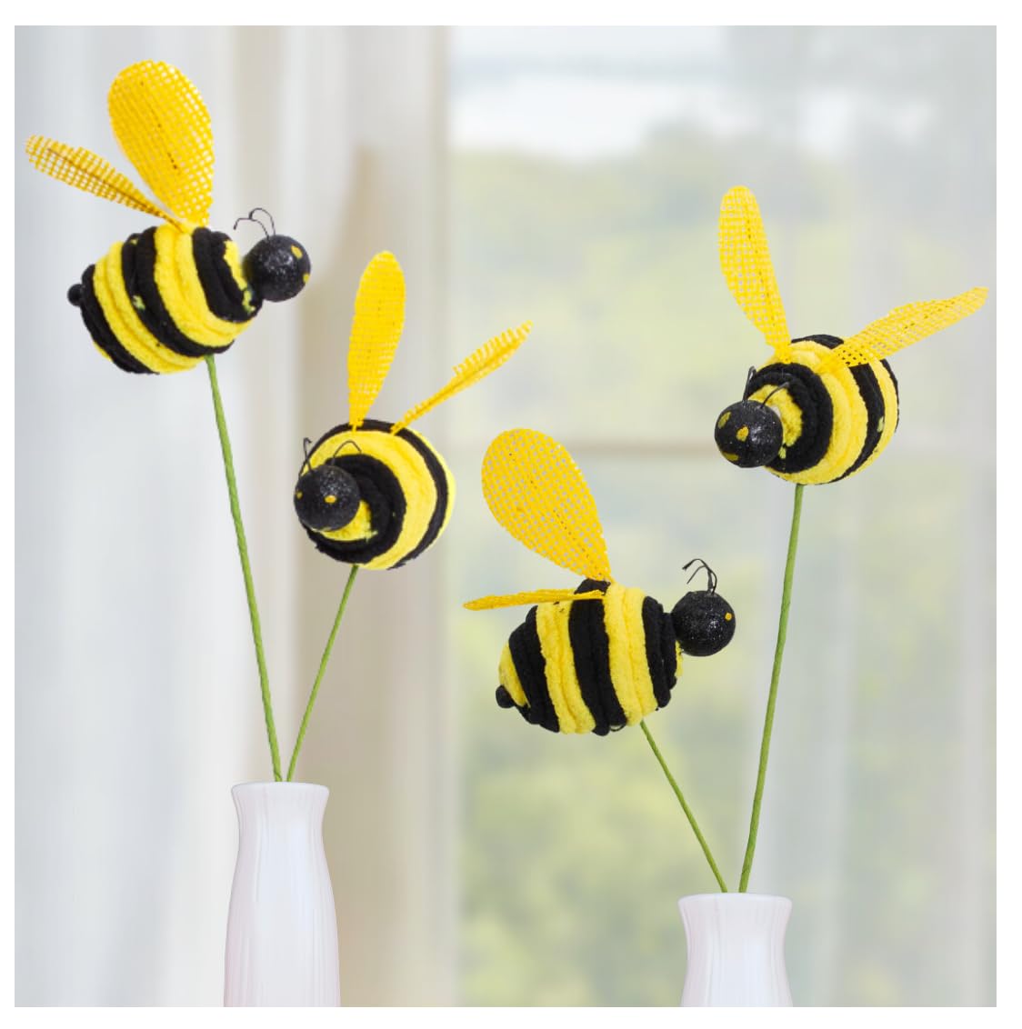 Amazon.com: Factory Direct Craft Fuzzy Bumblebee Stems Set of 2