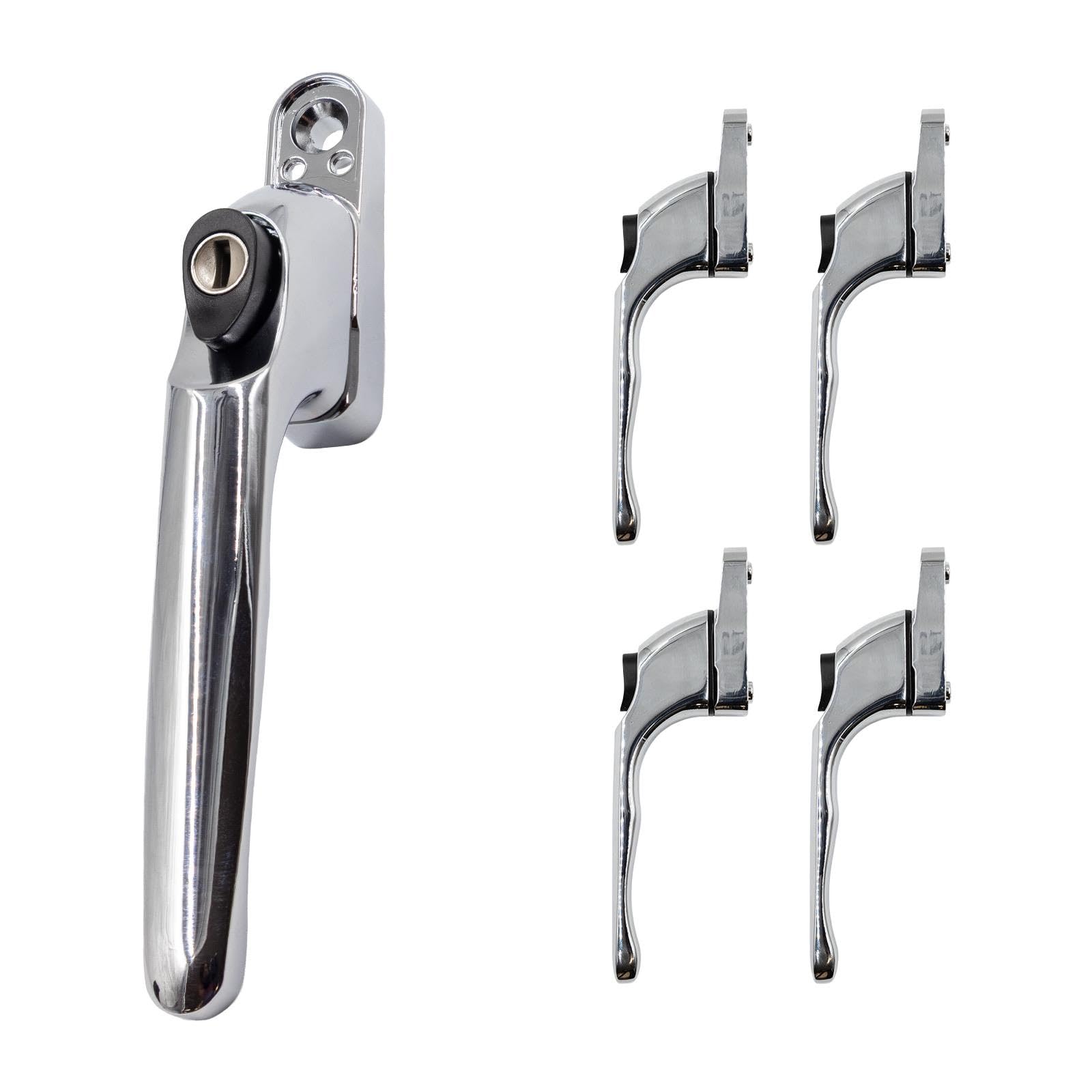 Universal Espag Inline Window Handle - Polished Chrome (5 Pack)