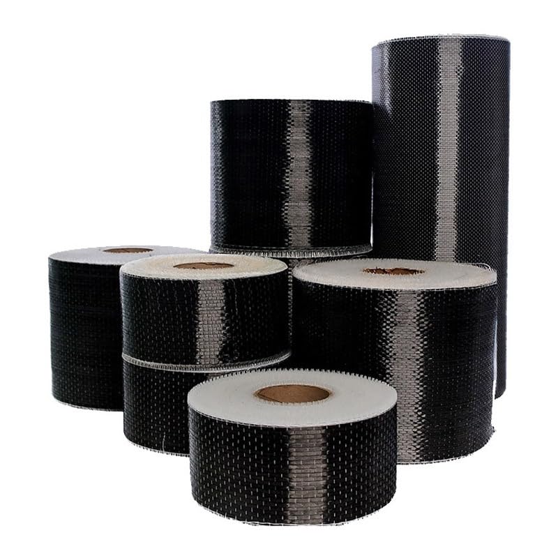 High-Strength 12k Carbon Fiber Reinforced Concrete Cloth - 1/5/10 Meters - Unidirectional Fabric for Superior Strength(20cmx1meter)