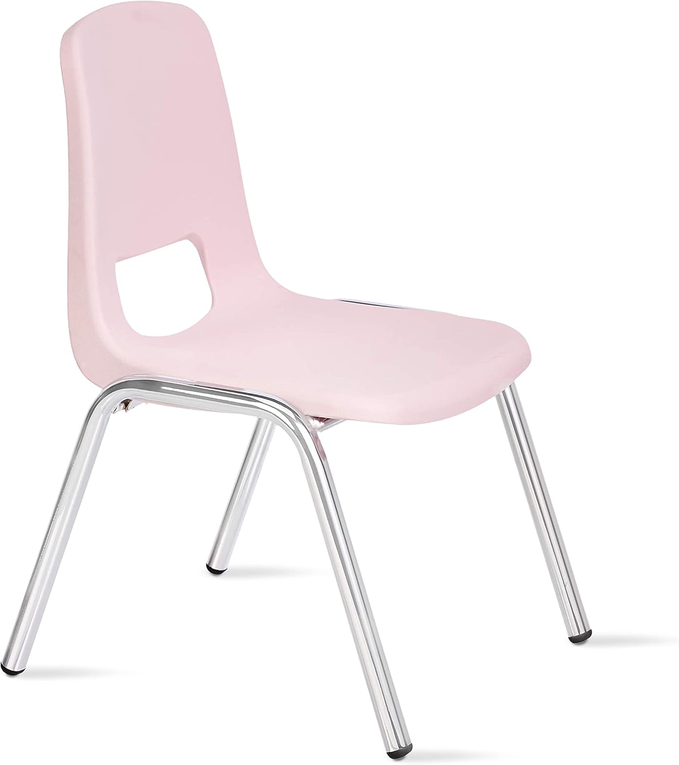  Basics School Classroom Stack Chair, 12-Inch Seat Height - 6-Pack, Chrome Legs, 6 Assorted Color : Office Products