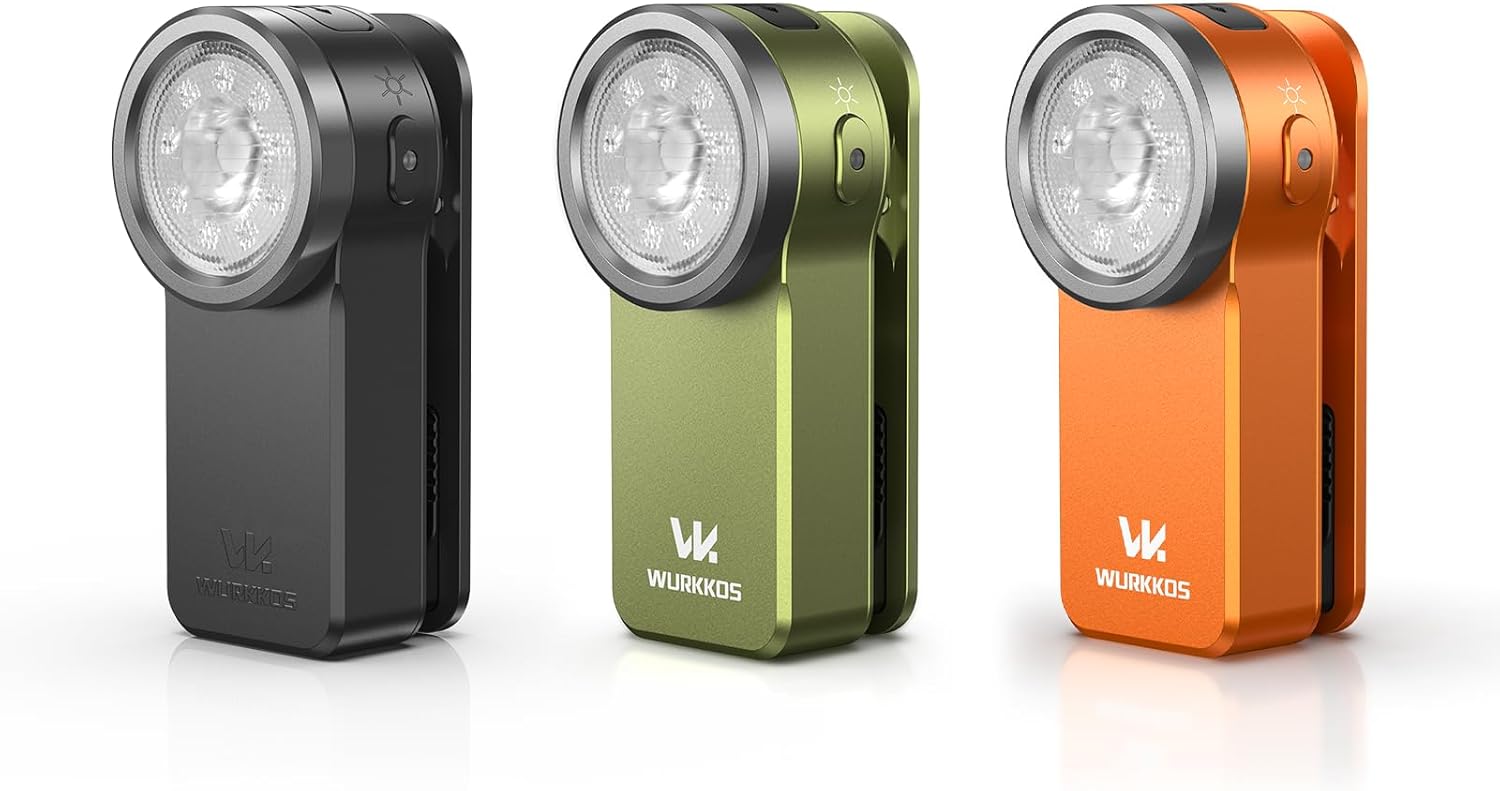 Wurkkos HD03 Mini Clip Light Black Green and Orange