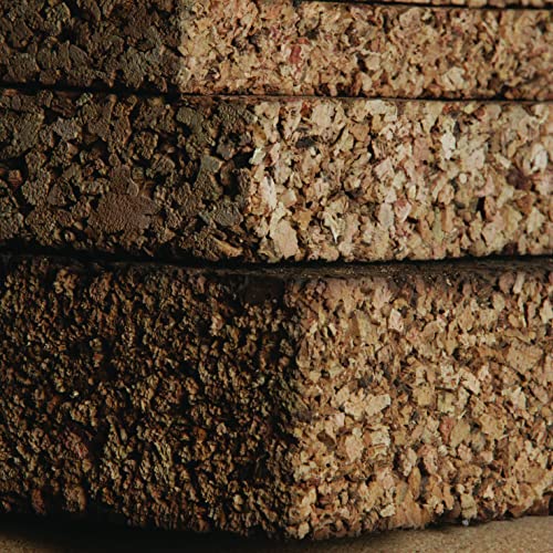 Biocork - Pannelli di sughero biondo agglomerato dimensioni 50x100cm spessori da 1 a 8cm per cappotti interni/esterni e isolamento termoacustico di tetti/soffitti/pareti/pavimenti (3cm - conf. da 5mq)