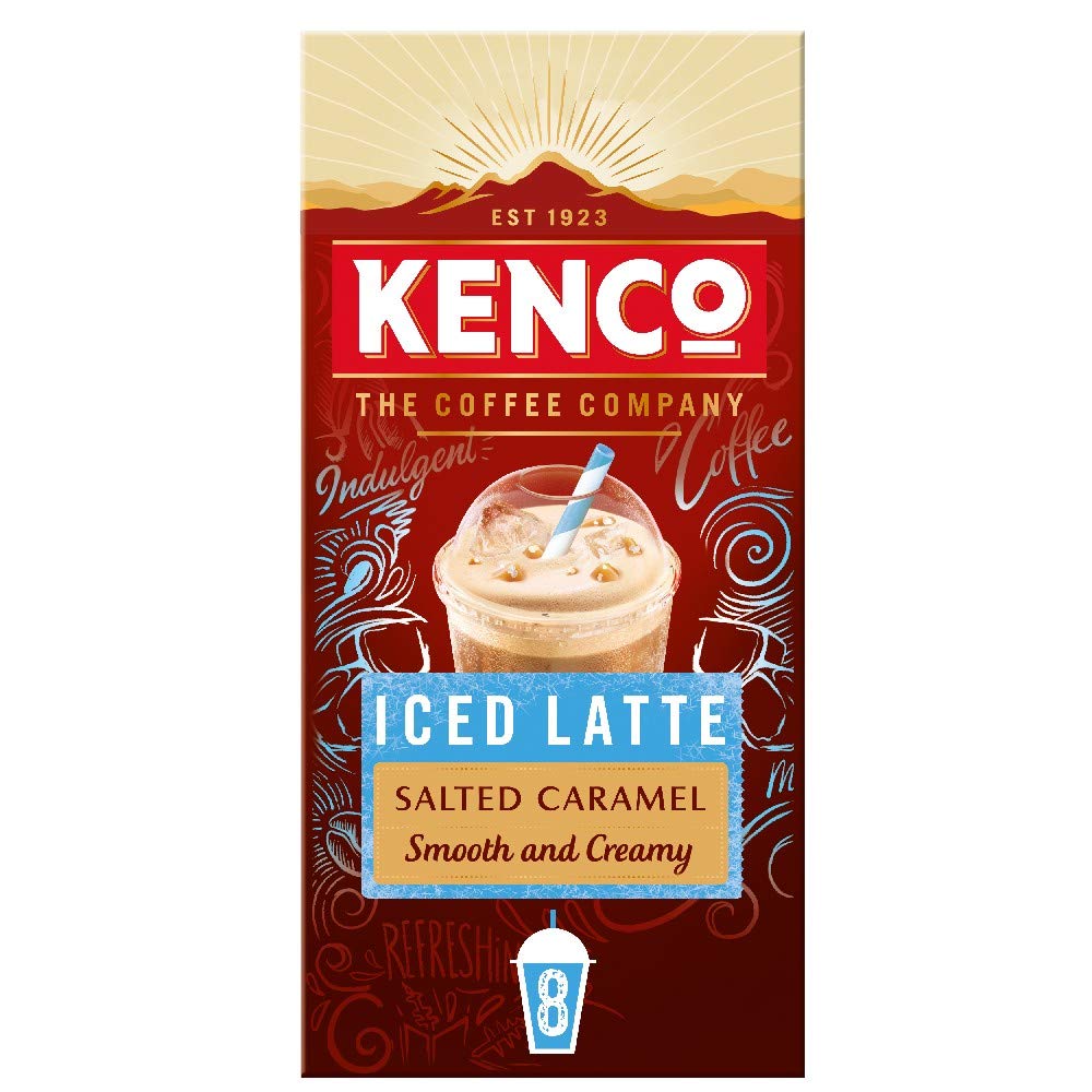 Kenco Iced Latte Salted Caramel Instant Coffee Sachets 5 Boxes of 8