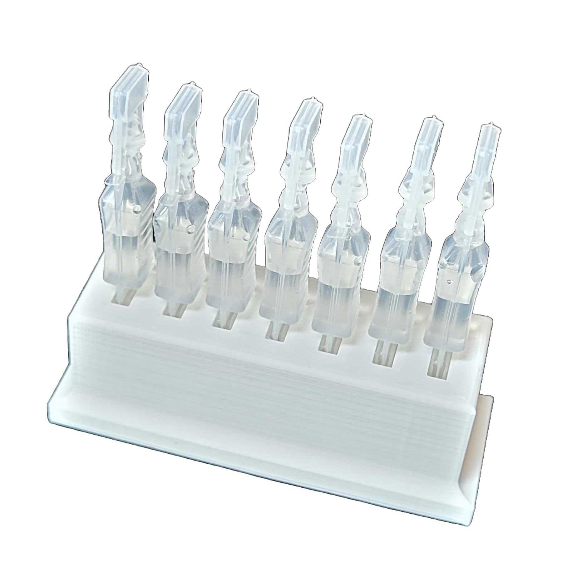 Znet3D Eye Drop Vials Holder & Storage - Upgraded Single-Use Disposable Vial Organizer with Extra Slot Space (White)
