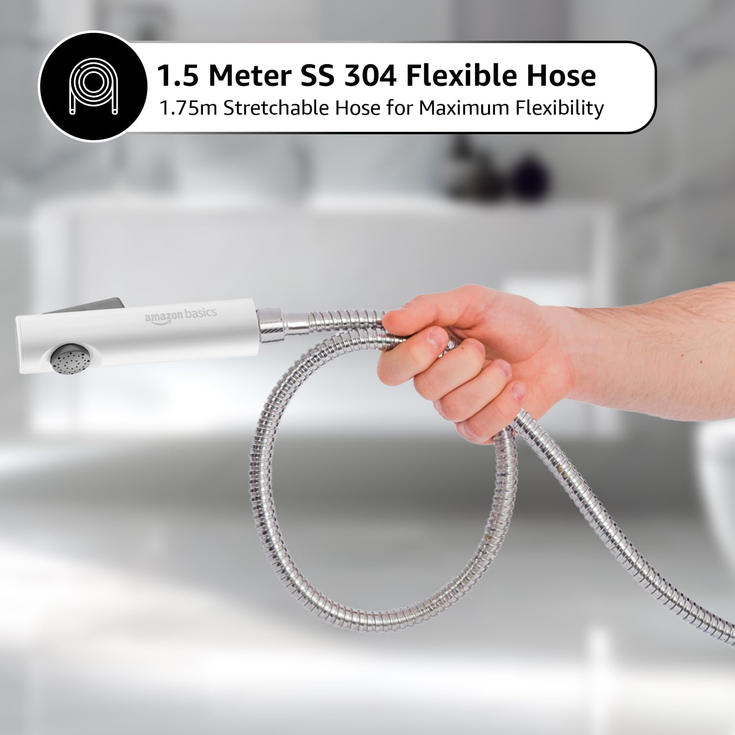 Amazon Basics Health Faucet with 1.5 Meter 304-Grade SS Hose & Hook 4