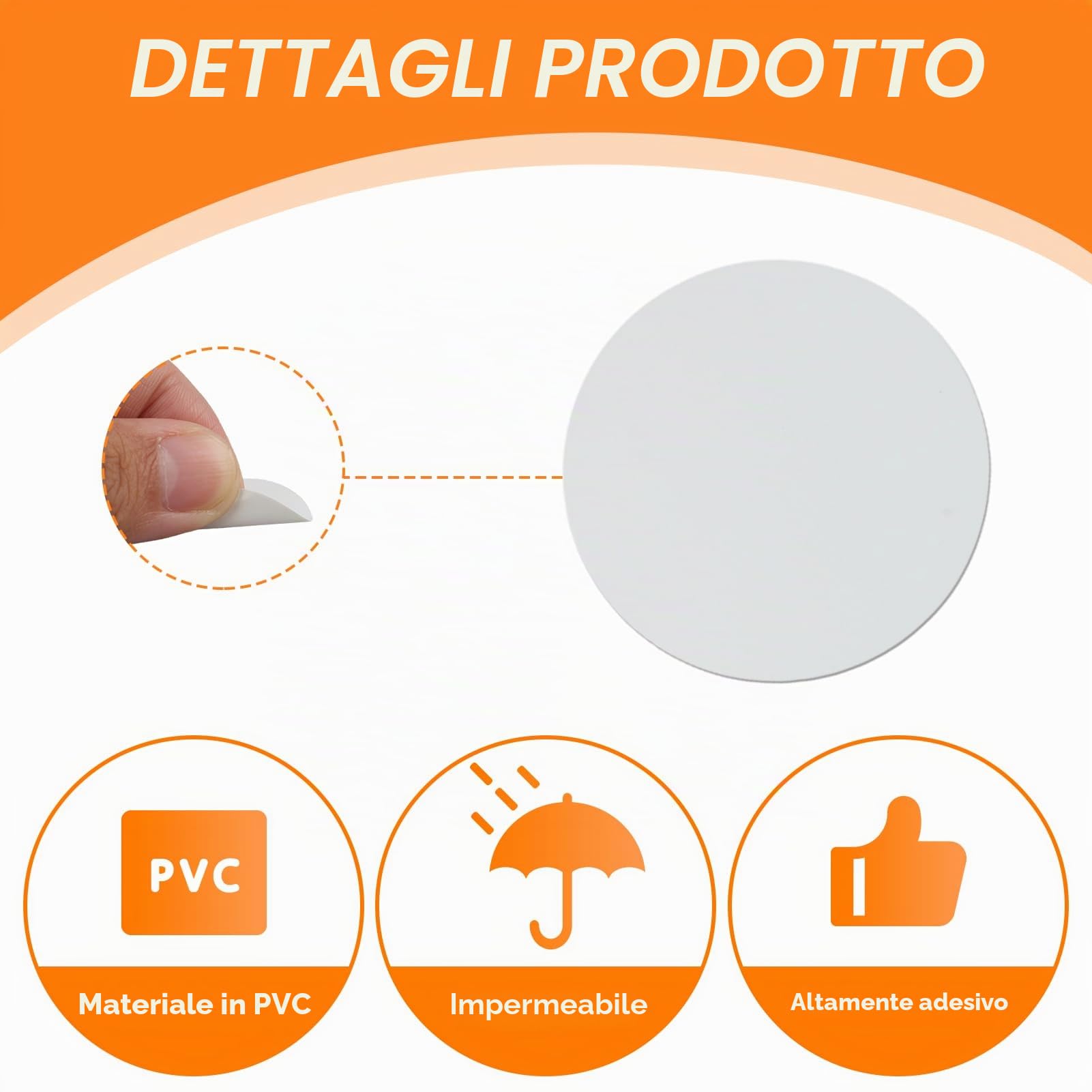 354 Copriviti Autoadesive Bianche, Ø 12 mm/15 mm/21 mm/30 mm/50 mm, Tappi Impermeabili per Mobili, Armadi da Parete Scrivania Cassetto Tavolo Diametro