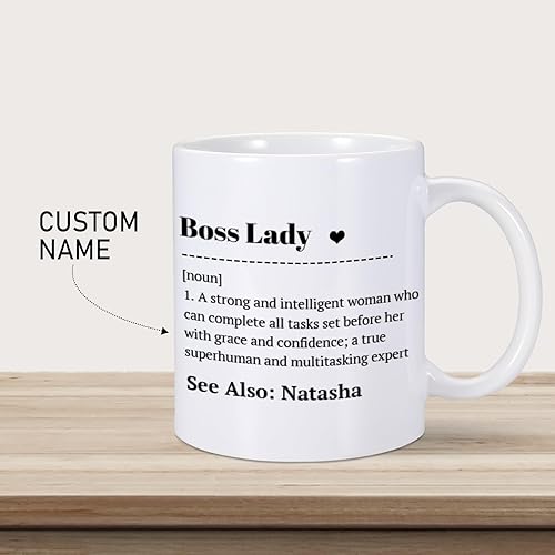 Miniatura 2 de Regalos para jefa, taza personalizada para jefa, día del jefe, cumpleaños, Navidad, despedida de despedida, regalos de jubilación para mujer jefa,