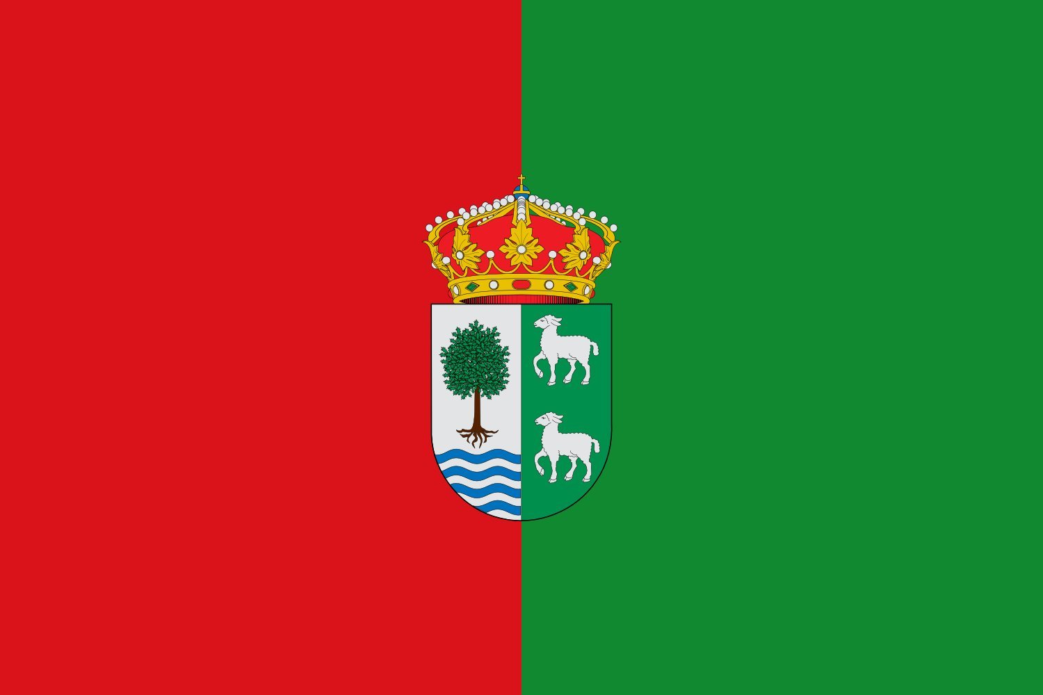 Drapeau Large Acebeda pour pavoiser votre balcon de la Comunidad de Madrid