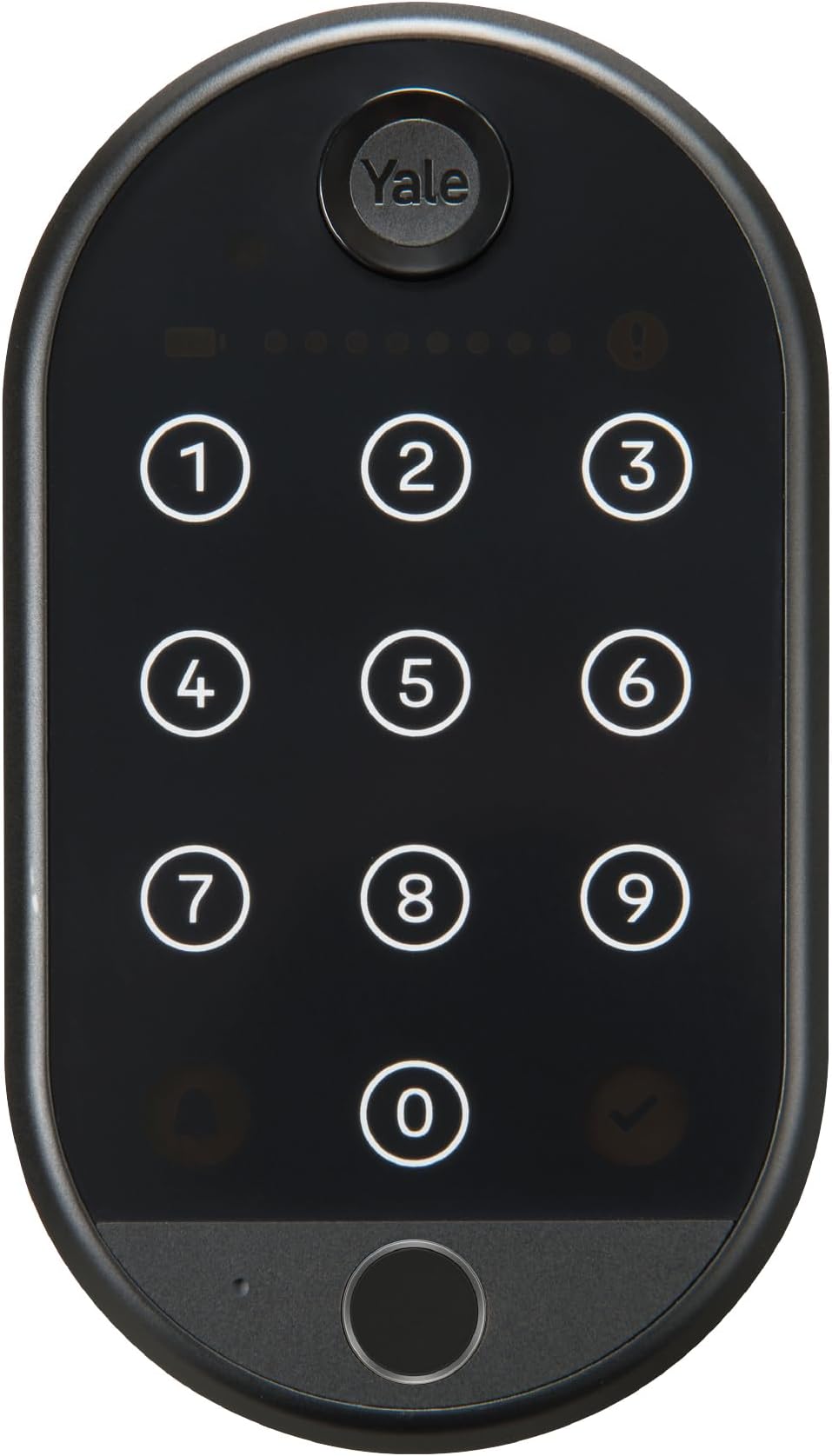 Yale Smart Fingerprint Keypad, 4-8 Digit Code, Keyless Entry, Smart Lock Accessory, Backlit Keypad, Water & Dust Resistance, Battery Powered, 05/303000/BL
