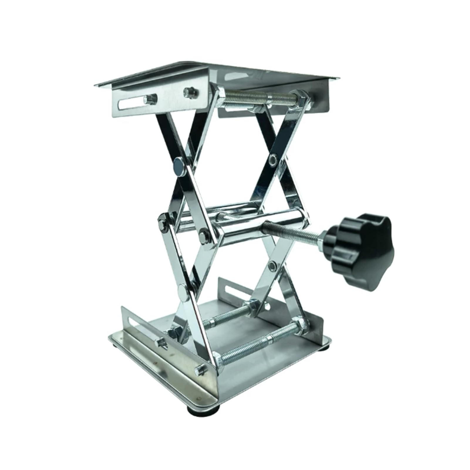 Plataforma Elevadora De Acero Inoxidable, Soporte Antideslizante | Altura de elevación manual 45-460 mm, Peso máximo de soporte 25 kg, for soporte de experimentos científicos(200x200mm)