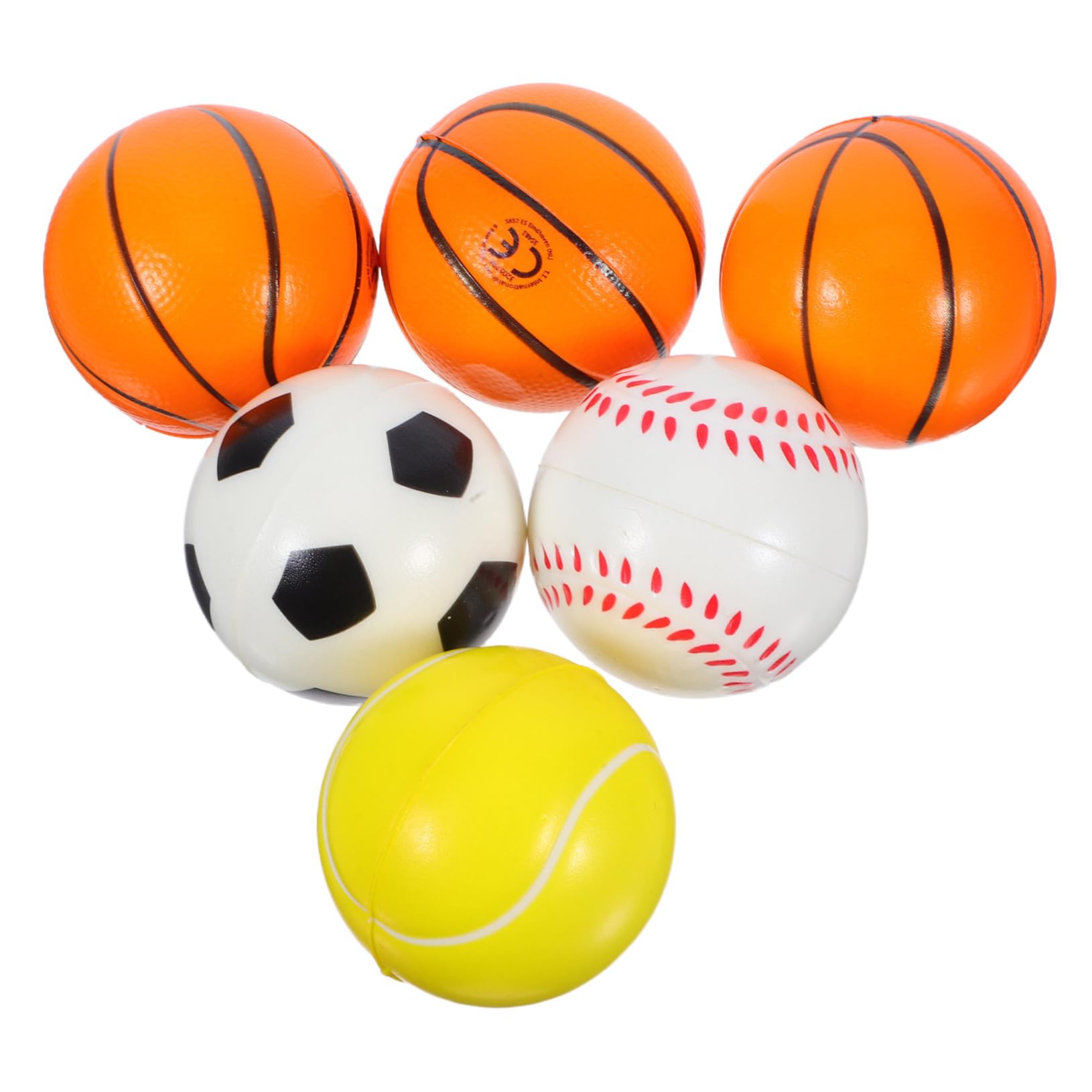 CIYODO Playground Toys for Boys and Girls: 6pcs Soft Handball Bounce Balls Mini Size Safe for Indoor Outdoor Play