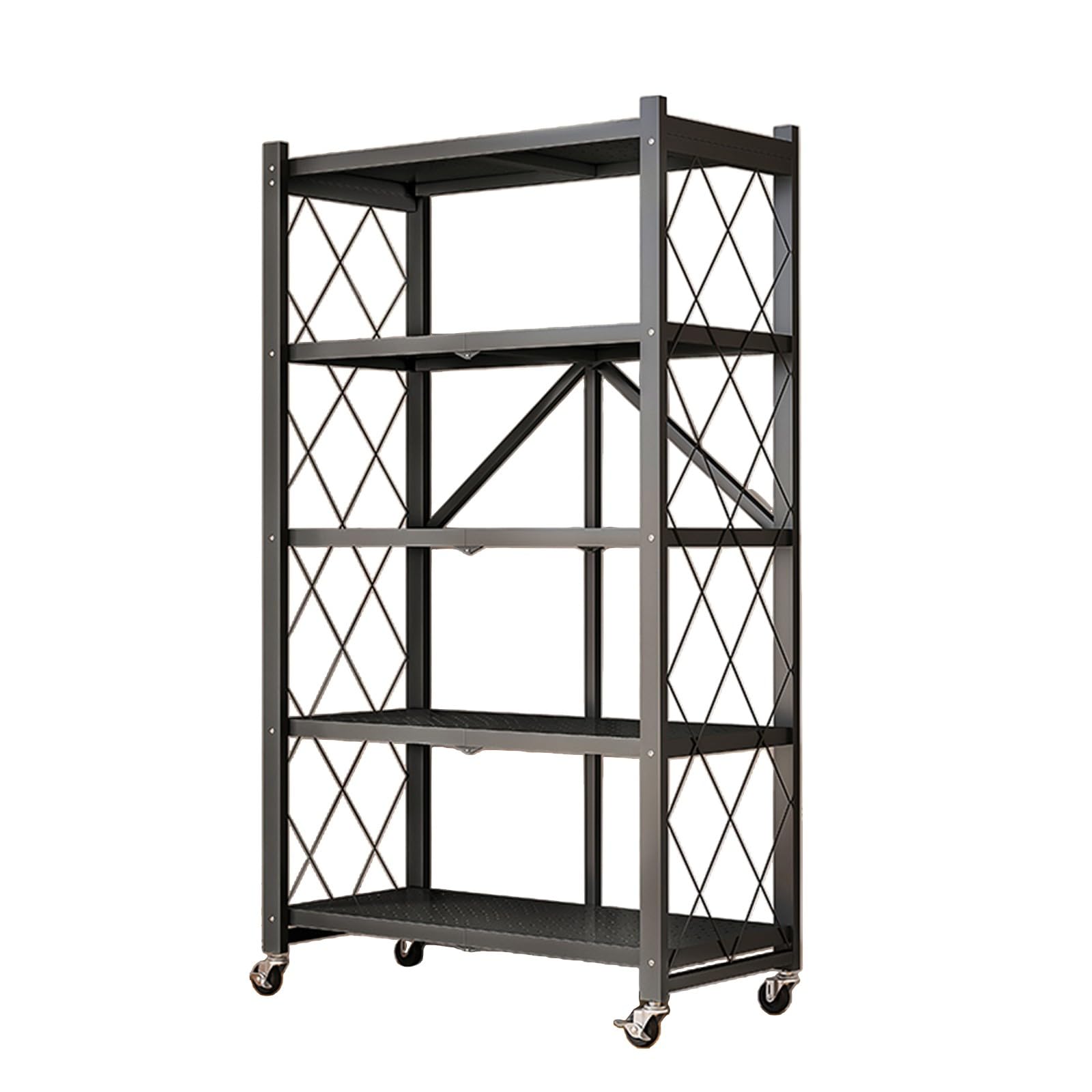 Regał metalowy o dużej wytrzymałości z kółkami, regał do przechowywania, zajmuje mało miejsca, nośność do 240 kg, 100 x 34 x 125 cm