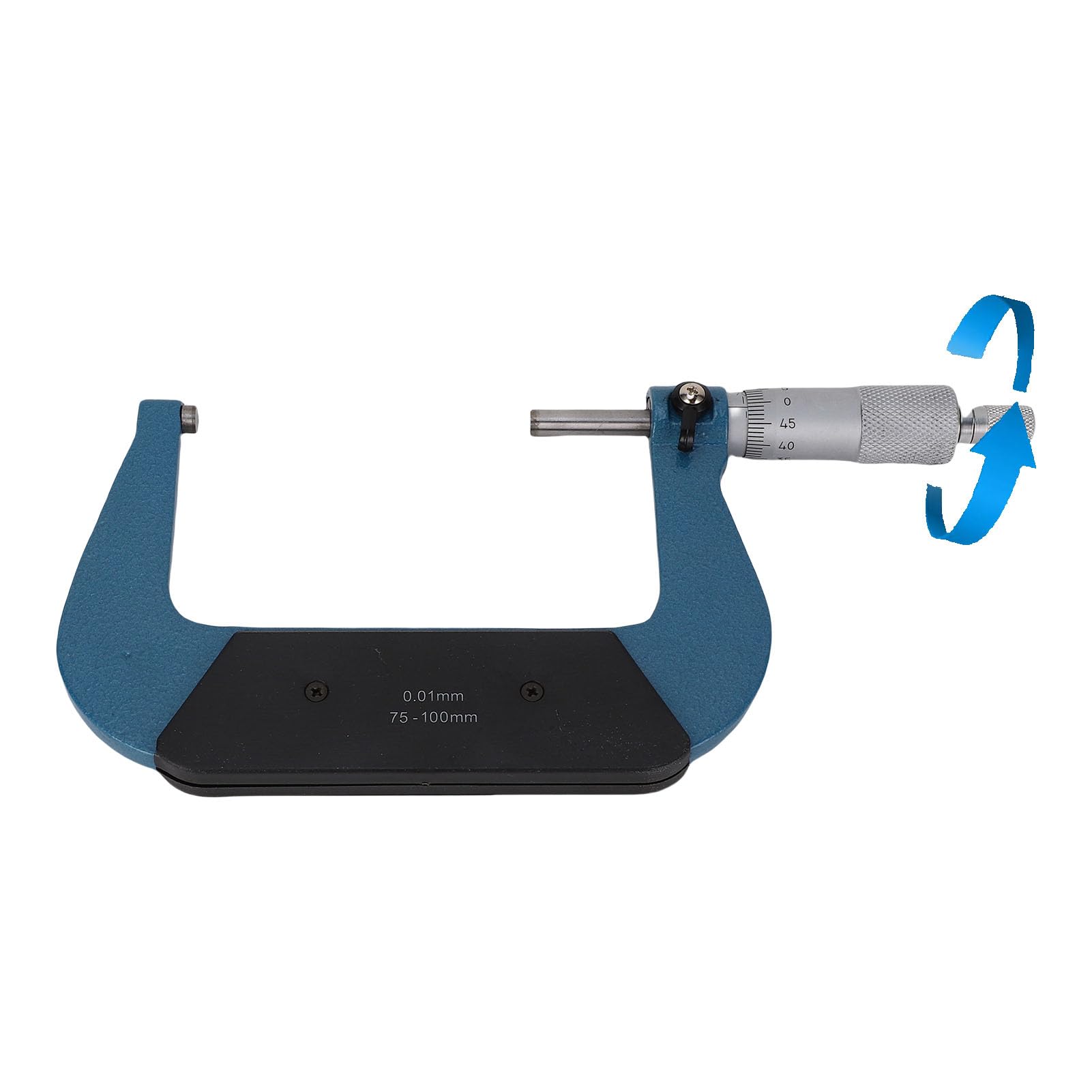 Außenmikrometer-Set, 0,01 mm Genauigkeit, 75 bis 100 mm Messbereich, Maschinisten-Mikrometer für Länge, Durchmesser, Dicke, Messung für technische Bearbeitungsaufgaben,