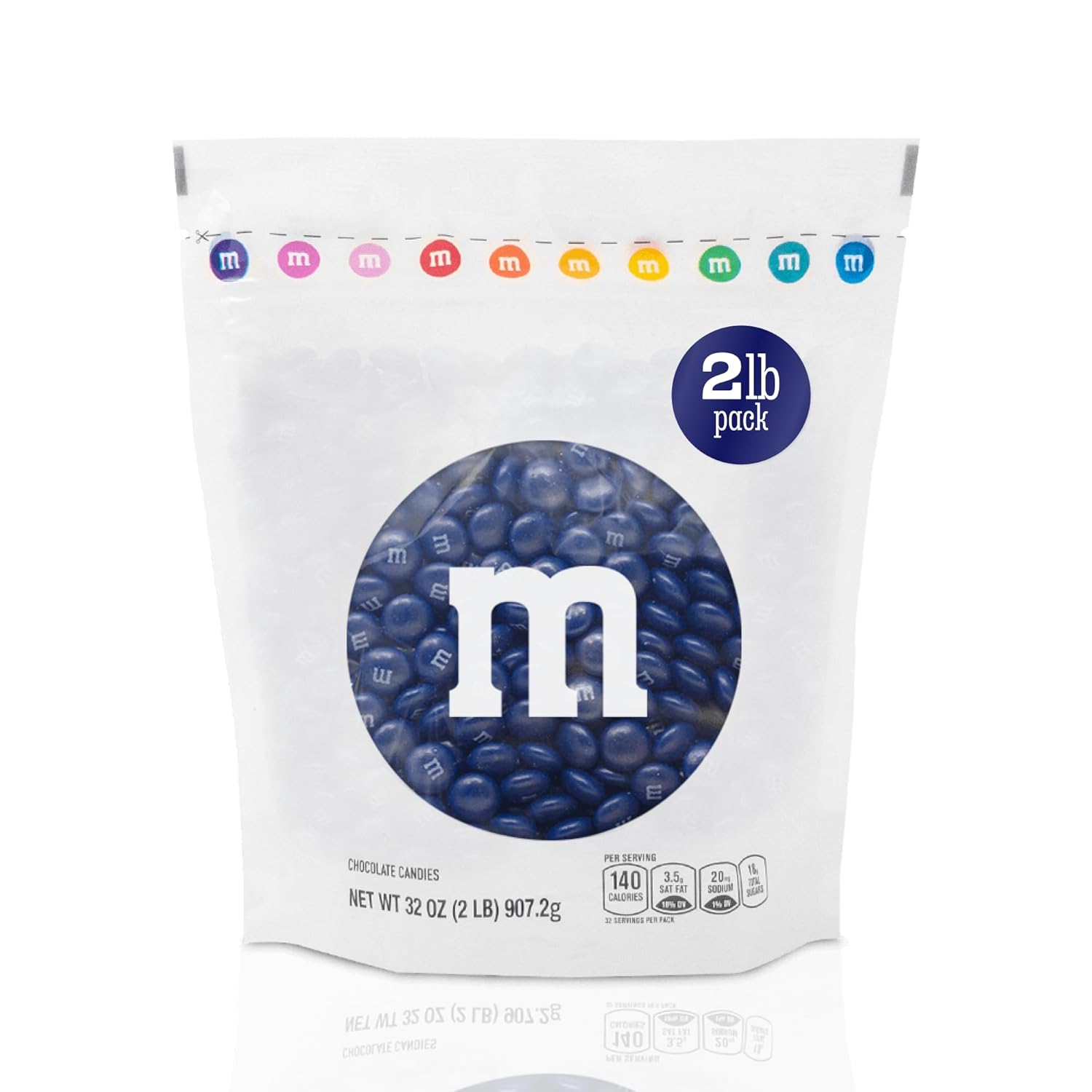 M&M'S WORLD Dark Blue Milk Chocolate Candy Bulk 2lbs