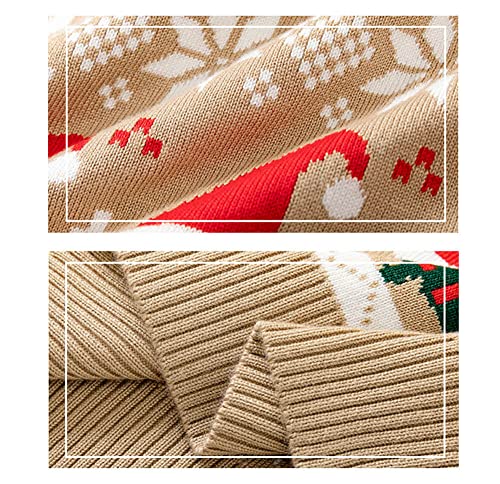 LittleSpring Little Boys Girls Ugly Christmas Sweater Crewneck Knit Cute Pullover4