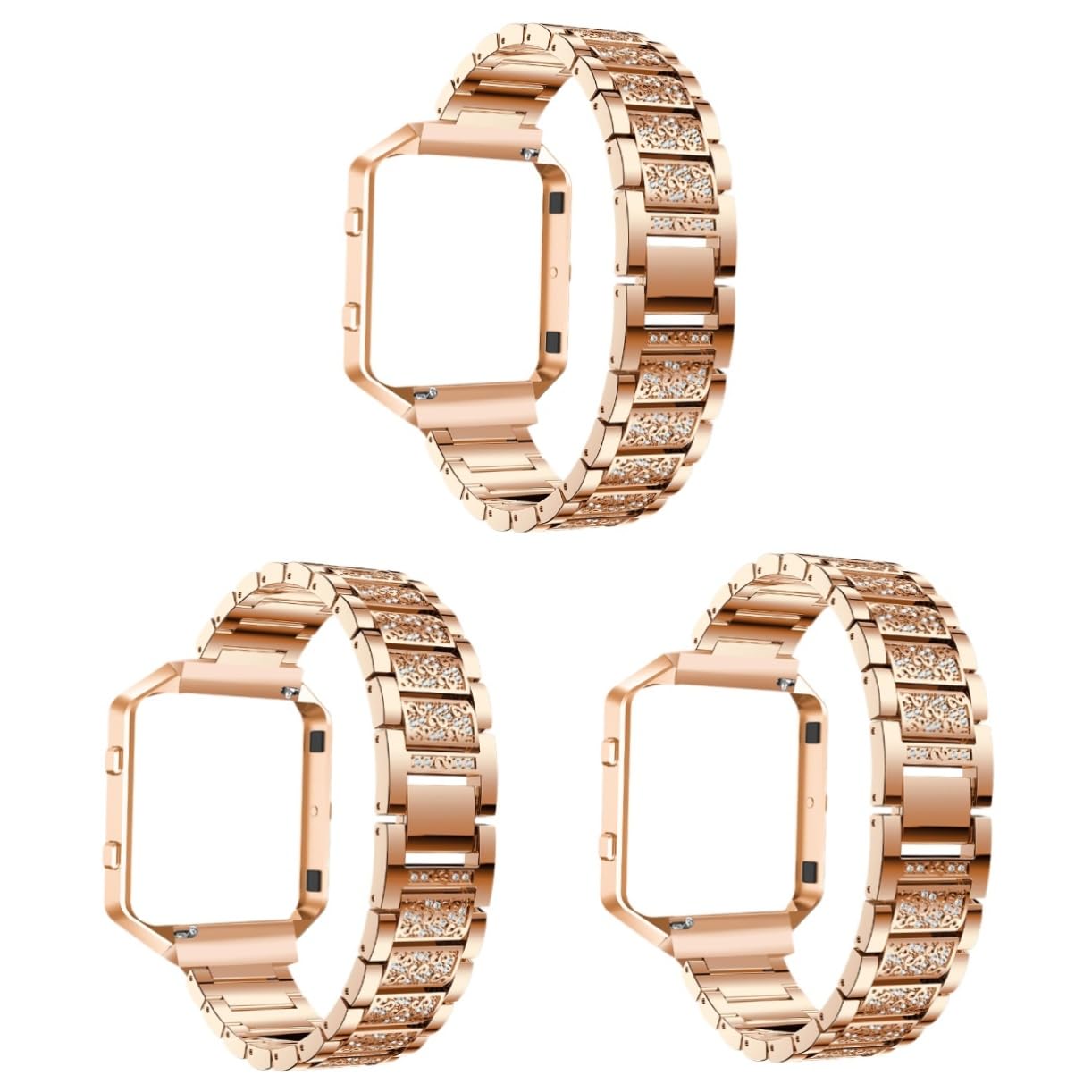 Hemobllo 3 Pièces Montre Femme Correa Para Mujer Bracelet Montres Pour Femmes Dames Bracelets e Coque De Protection Bandes De Poignet Pour Femmes De e En Métal