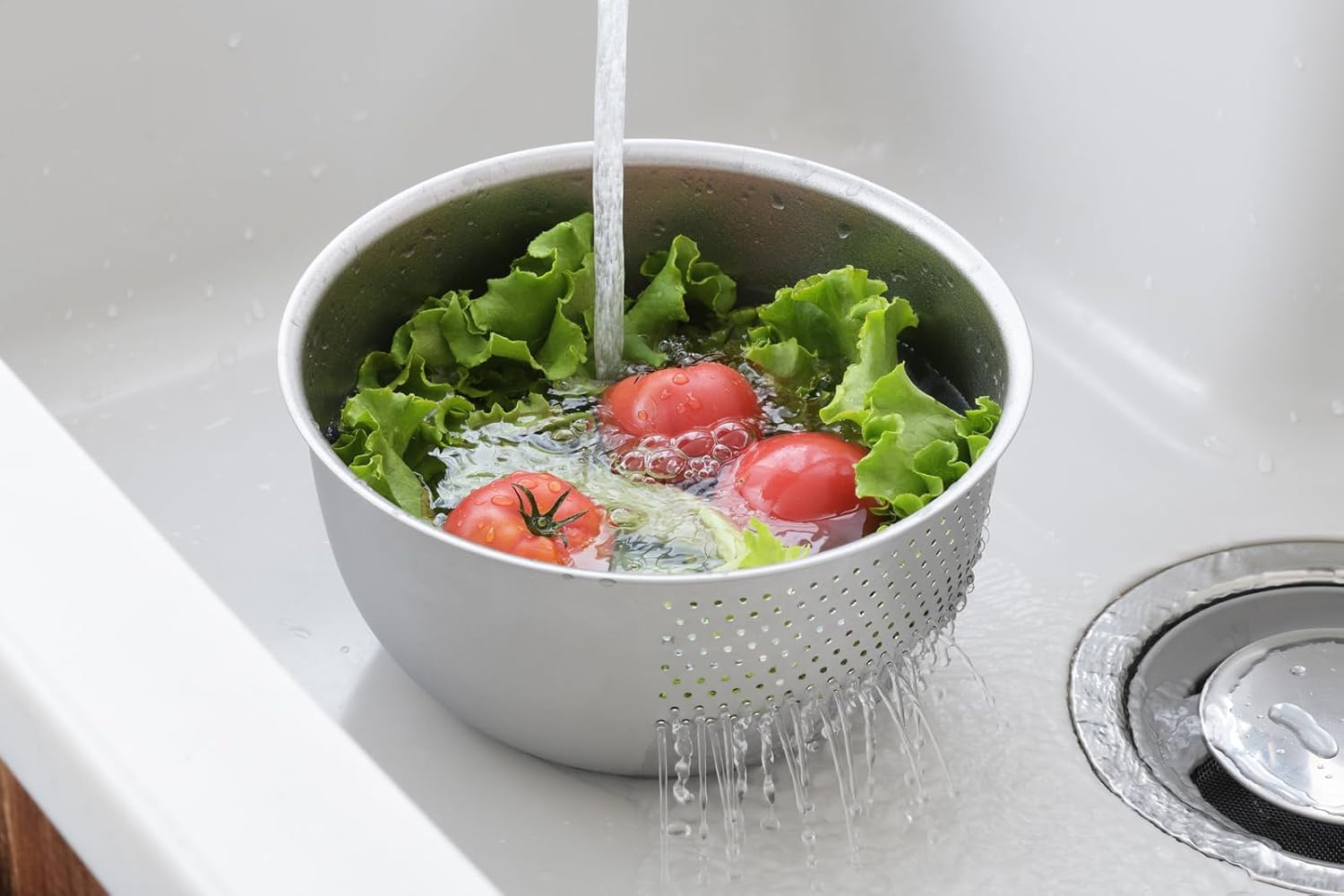 Yoshikawa SJ3646 Shape of Life Stainless Steel Rice Washing Bowl 8.3 inches (21 cm)