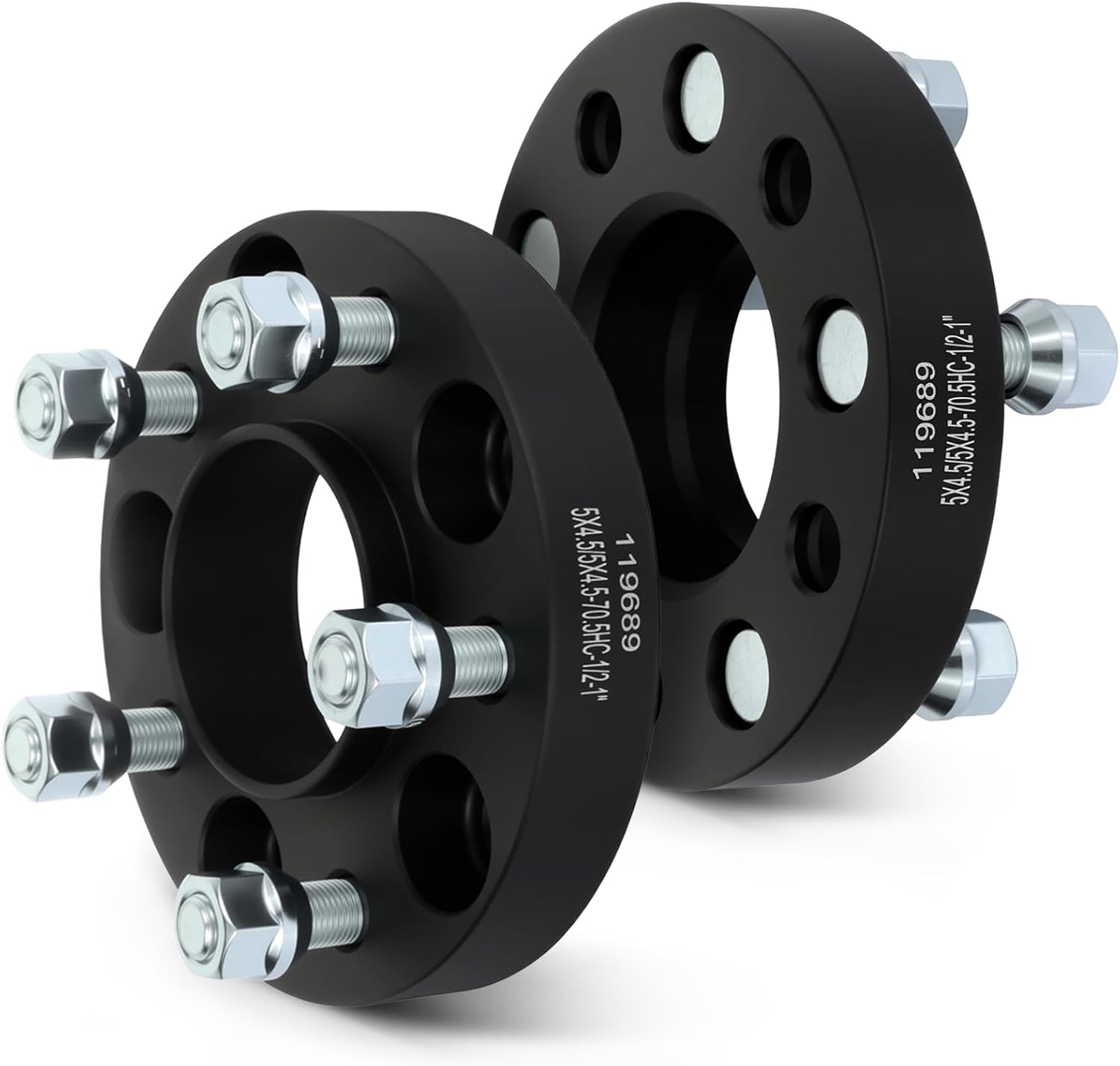 SCITOO 2 pcs 5LUG 1 inch Wheel Spacers Adapters 5x4.5 with 1/2" Studs 70.5CB Compatible with for Mu-sta-ng 1964-2014 for Navajo 1991-1994 for Town Car 1981-2011 Wheel spacers