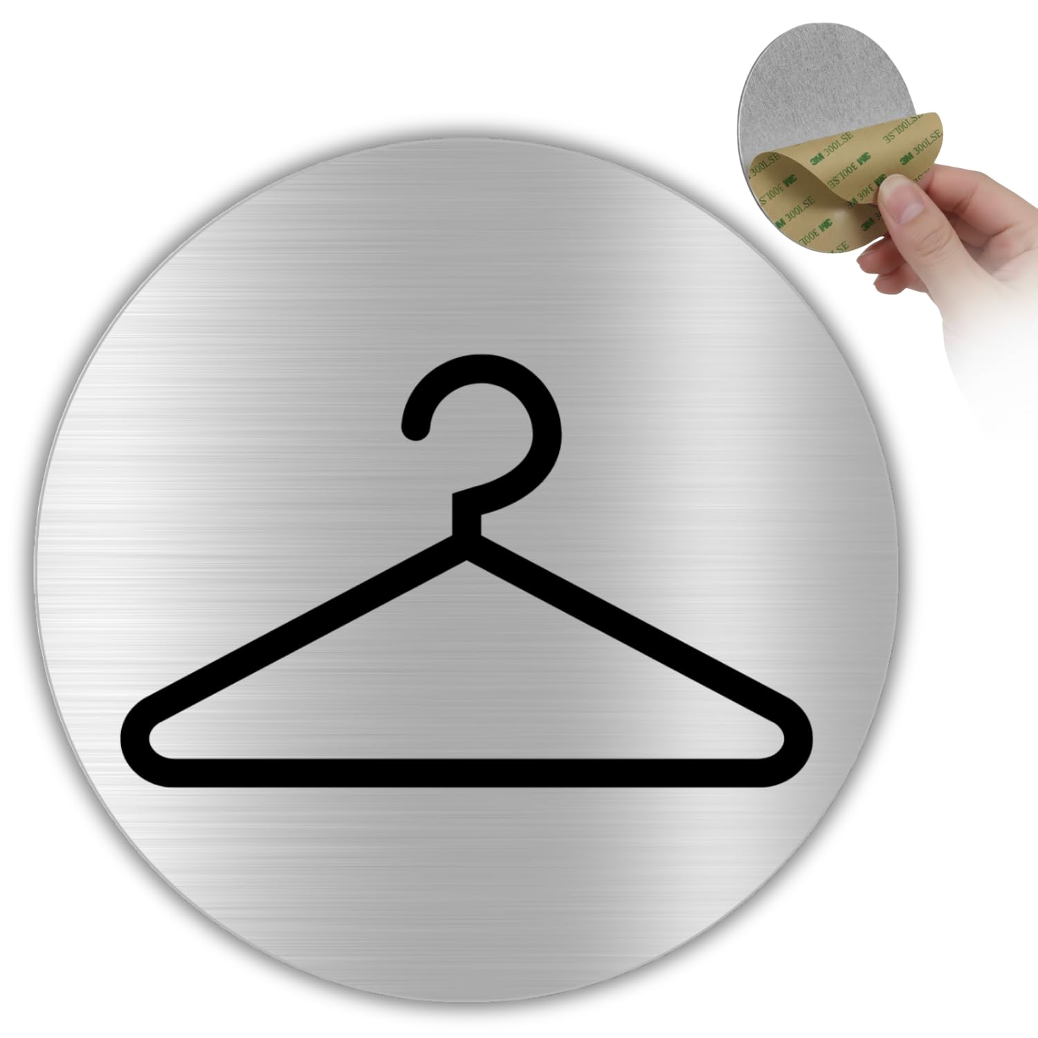 LEIASA Sticker Changing Room Sign - Thickness 0.8 mm - Diameter 100 mm - Aluminium - Signage Changing Room - Sign Changing Room - (Wardrobe)