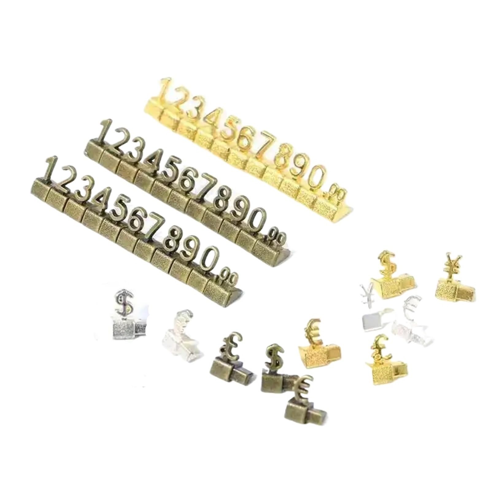 100 Stück verstellbare Zahlenständer für Einzelhandel, Geschäft, Schmuck, Telefon