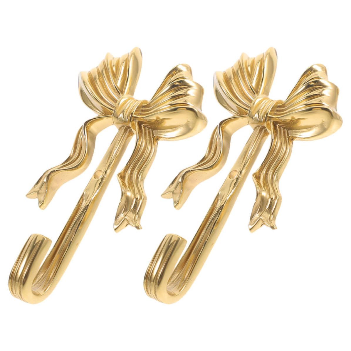 SHINEOFI Ganchos de Latón para Pared Decorativos 2 Piezas Dorados