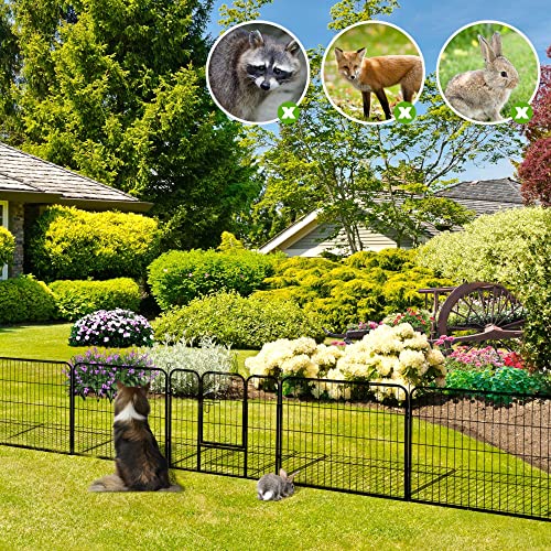 Image of Yaheetech 24in x 85ft Rustproof Foldable Metal Decorative Garden Fence