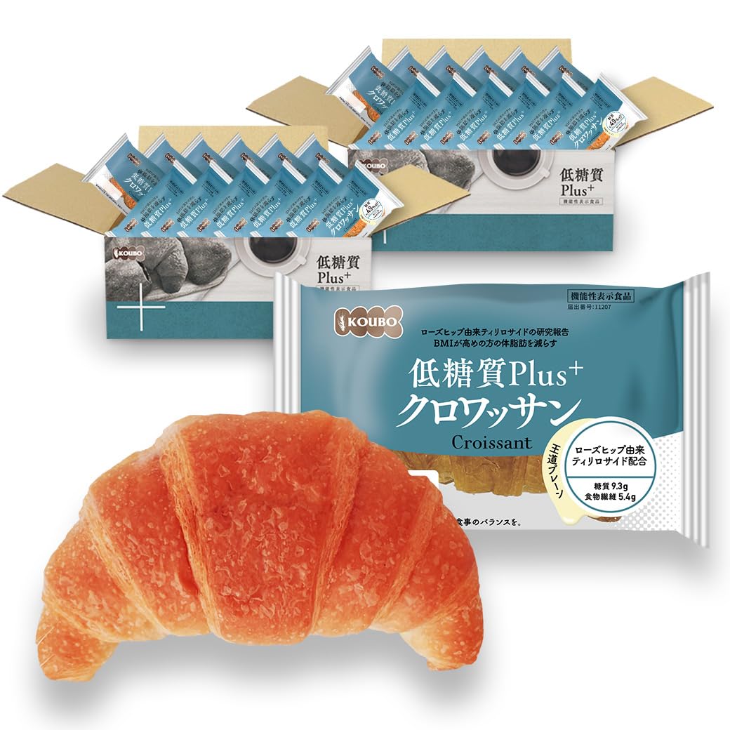 Amazon | 【機能性表示食品】KOUBO 低糖質Plus 低糖質クロワッサン24個