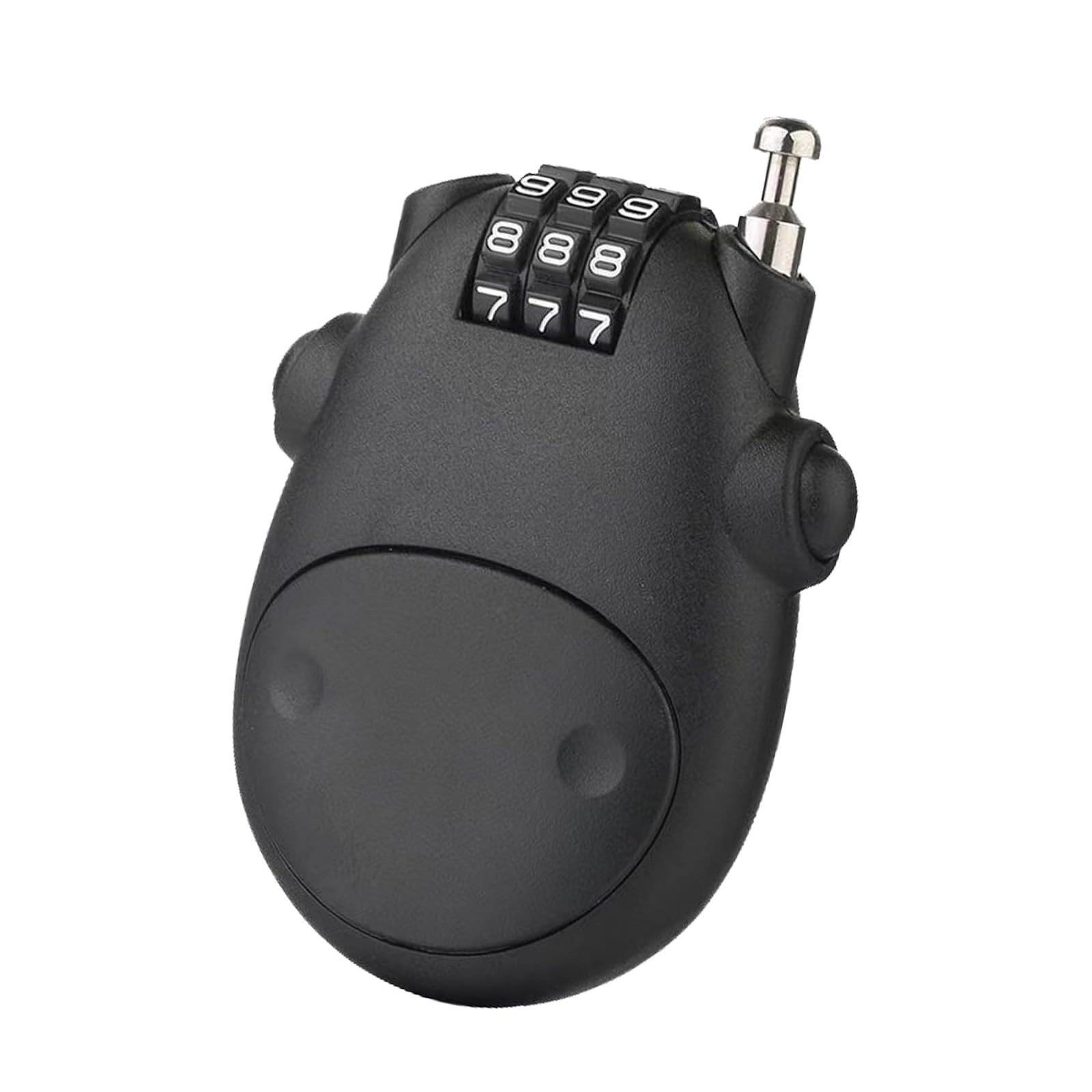 1 Stück Kabelschloss 75 cm Einziehbare Seilschloss mit 3 Zahlenscheiben Fahrradschloss Klein für Helm Motorrad Scooter Koffer