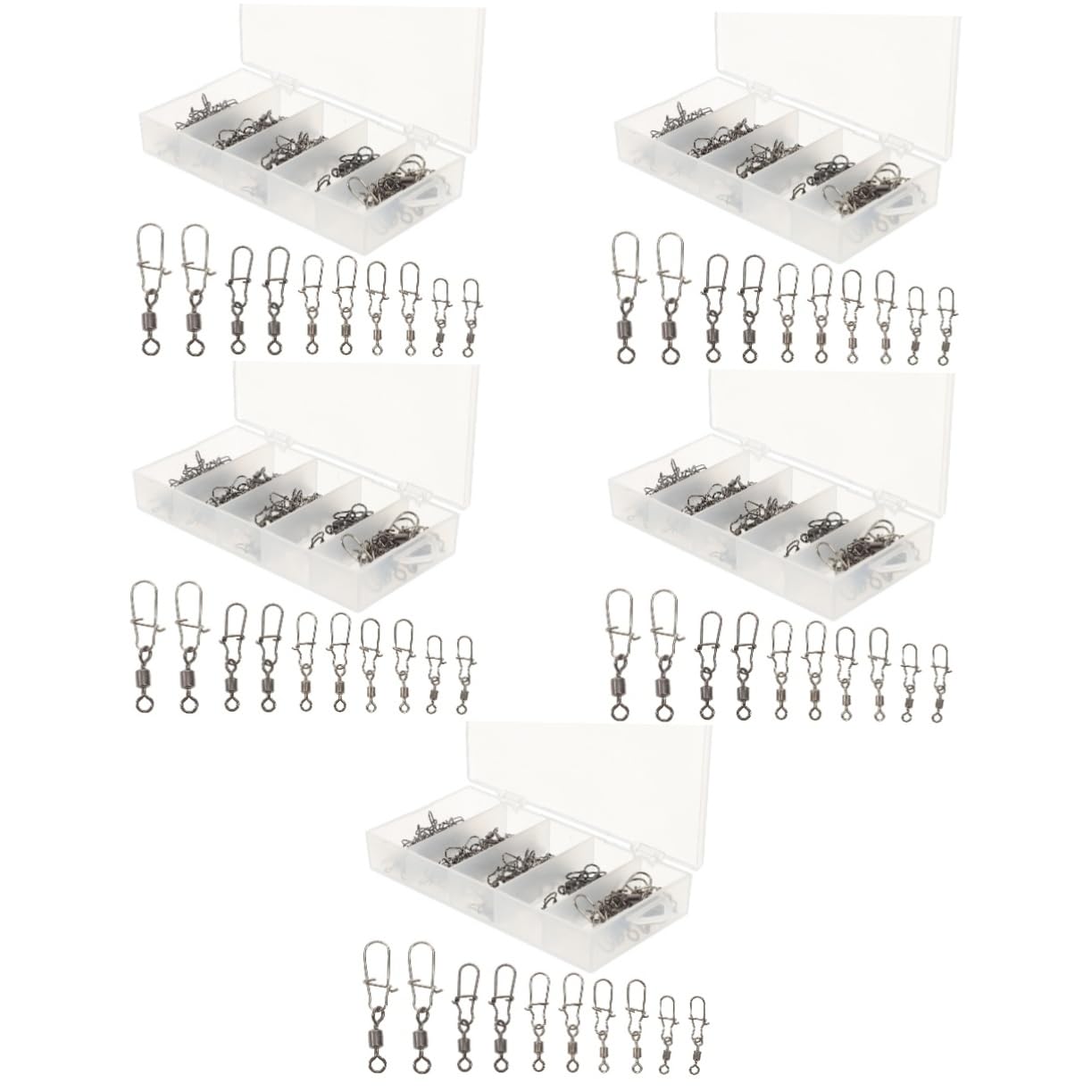 Kisangel Snap Swivel Connector Rostfreiem Starke Langlebig und Korrosionsbeständig für Angeln und Fischerbedarf