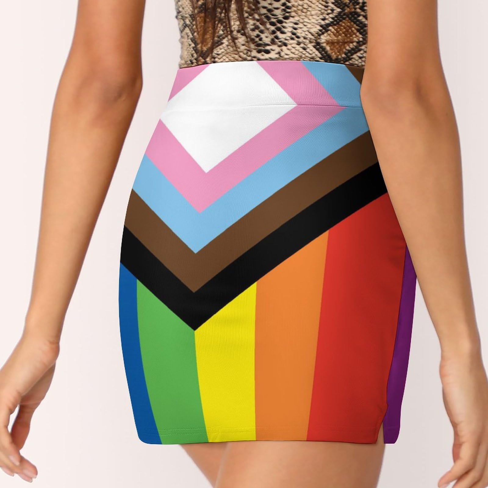 LGBTQ+ Pride Clothing Rainbow Heart Pride Skort High Waisted