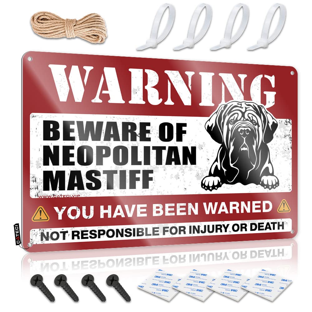 Bar Decor For Home Beware Of Neopolitan Mastiff Tin Sign Bar Rules Tin Metal Sign Funny Garage Bar Signs(30X40CM)