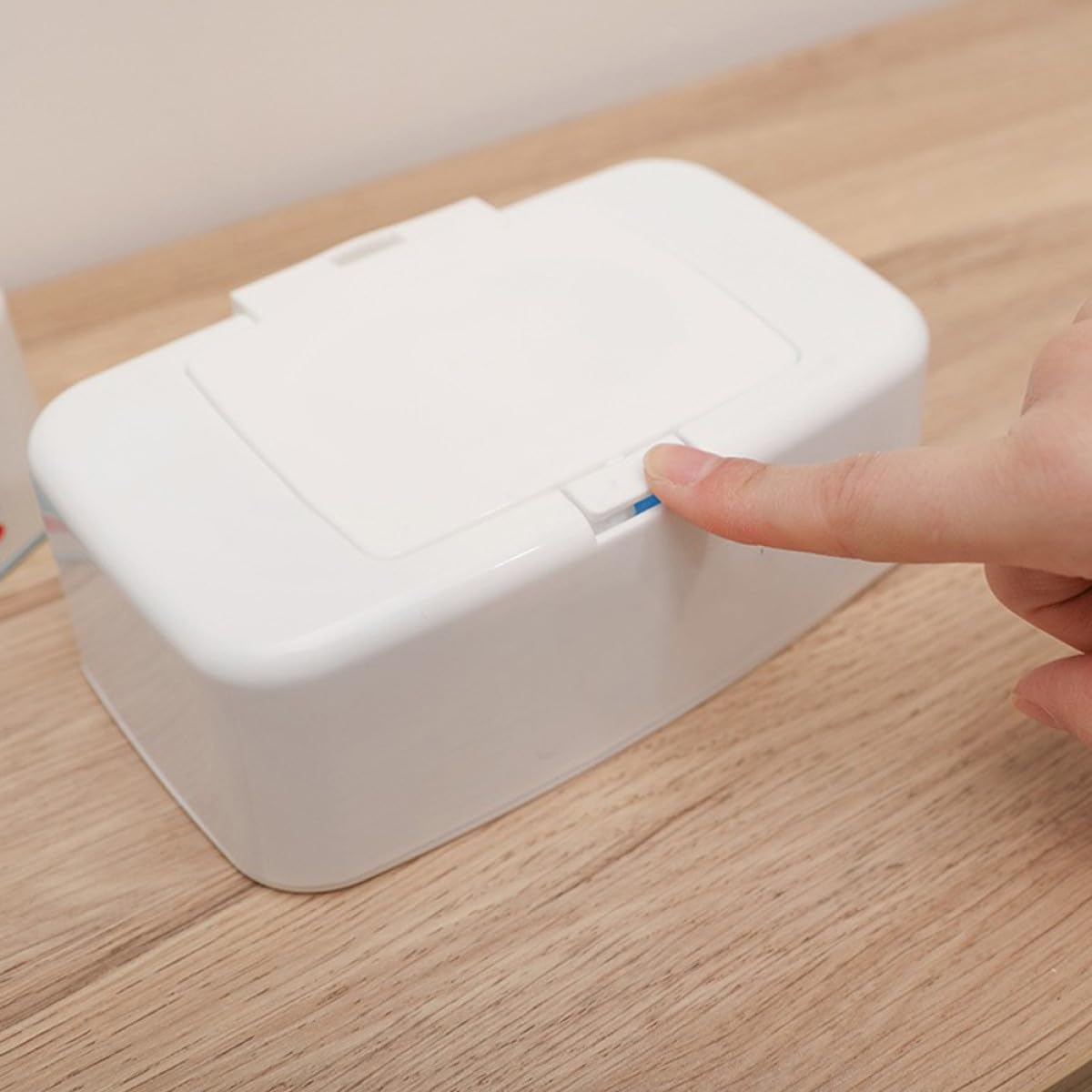 Dispensador de Toallitas Portátil de Color Claro, Caja Plástica para 4 Pañuelos, Compacto y Recargable, Adecuado para Baño, Sala o Habitación Infantil, Set de 4 Unidades