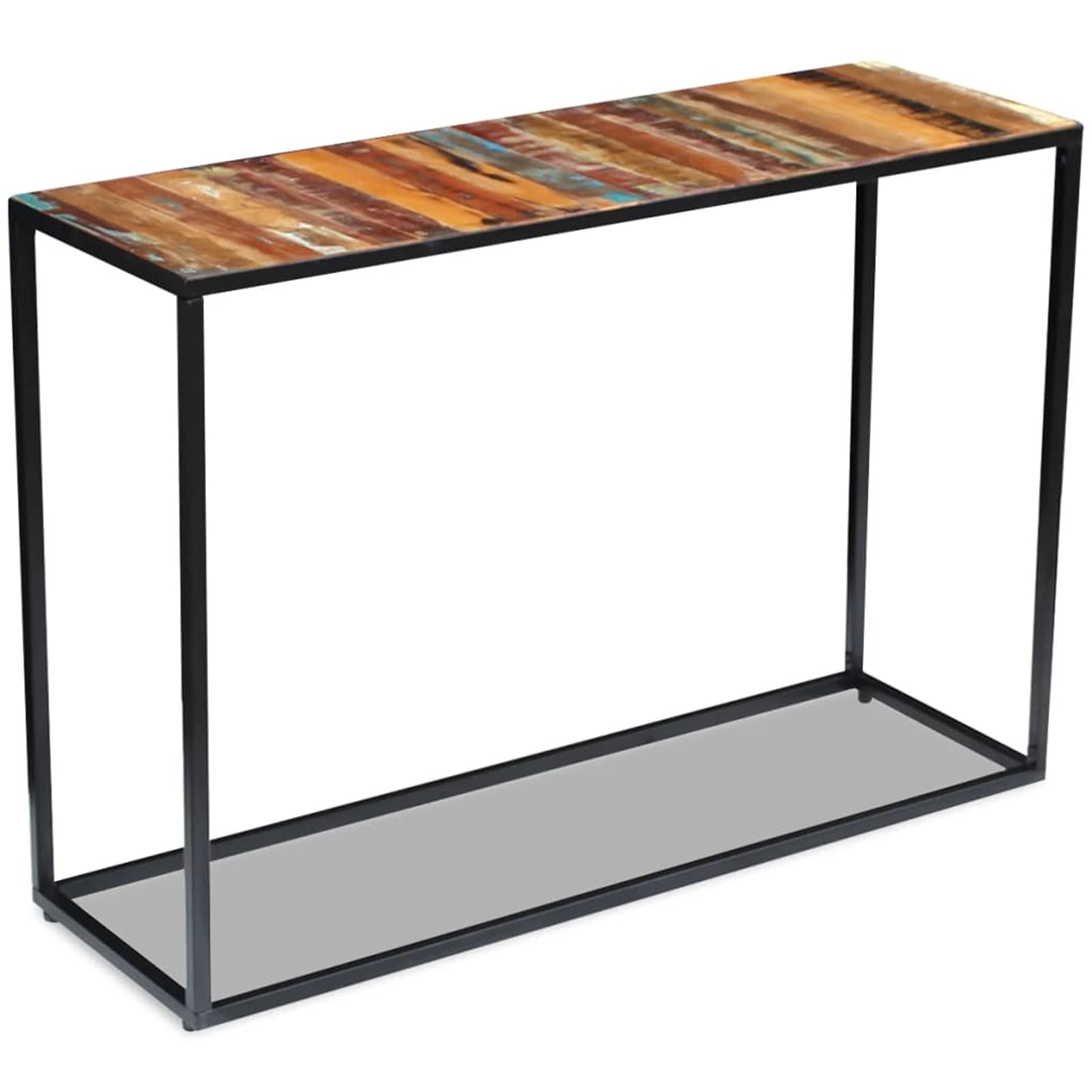 Homgoday Mesa Consola de Madera Maciza reciclada 110x35x76 cm Mesas auxiliares de salón,Mesa Consola Recibidor Mueble de Entrada Estrecha Clásica