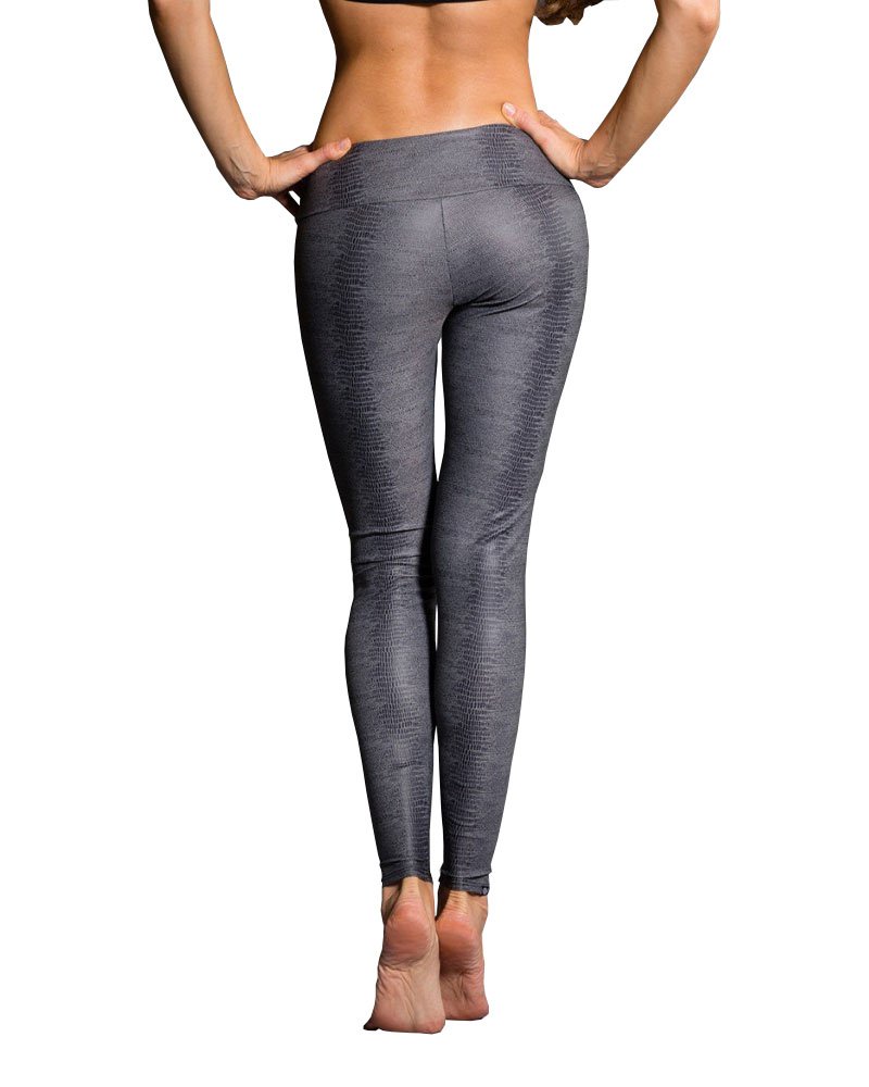 Onzie Yoga Leggings 209 Charcoal Snake (Charcoal Snake Onzie, Medium/Large)