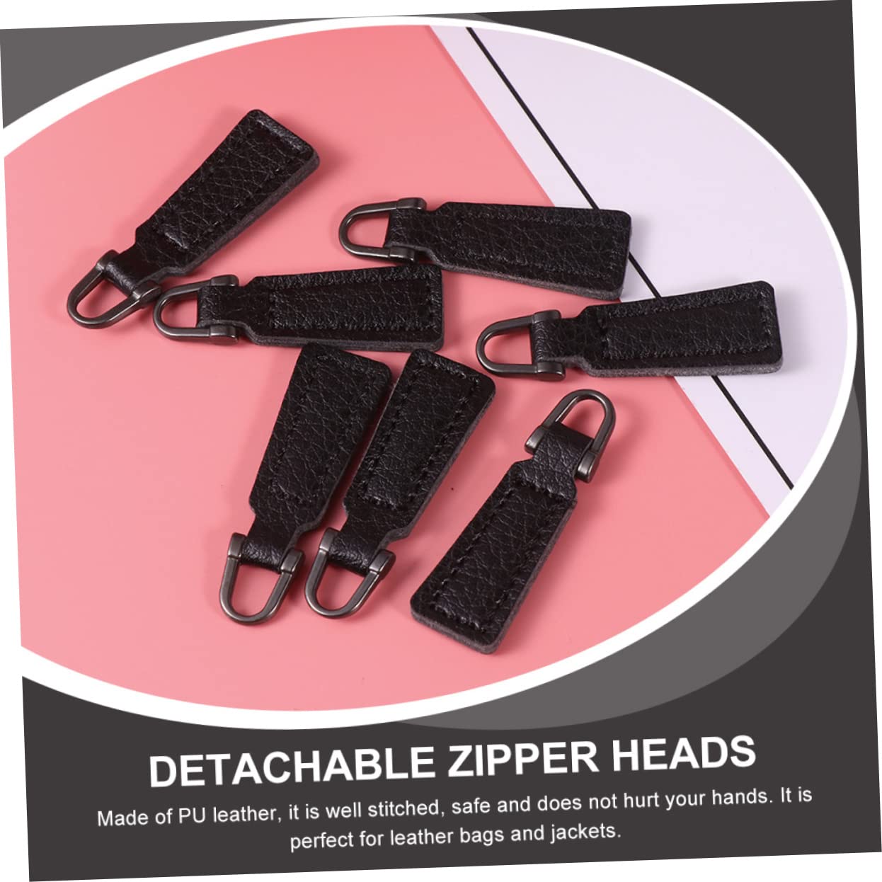 SHINEOFI 125piezas Cabezas De Zipper Para Mochilas Reemplazo De Tiradores De Para Ropa y Equipaje Accesorios De Pu Para Reparación De Zippers Para Mochilas y Bolsos