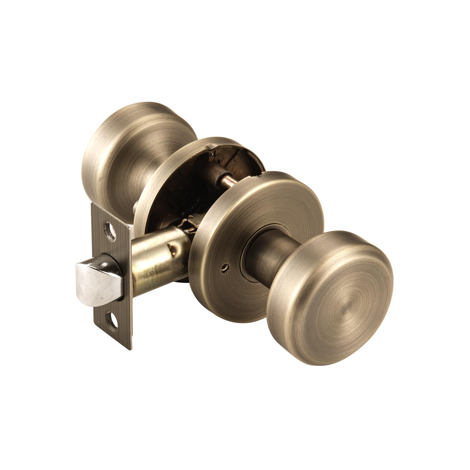 Brushed Gold Privacy Door Knob - Push Lock Design -15