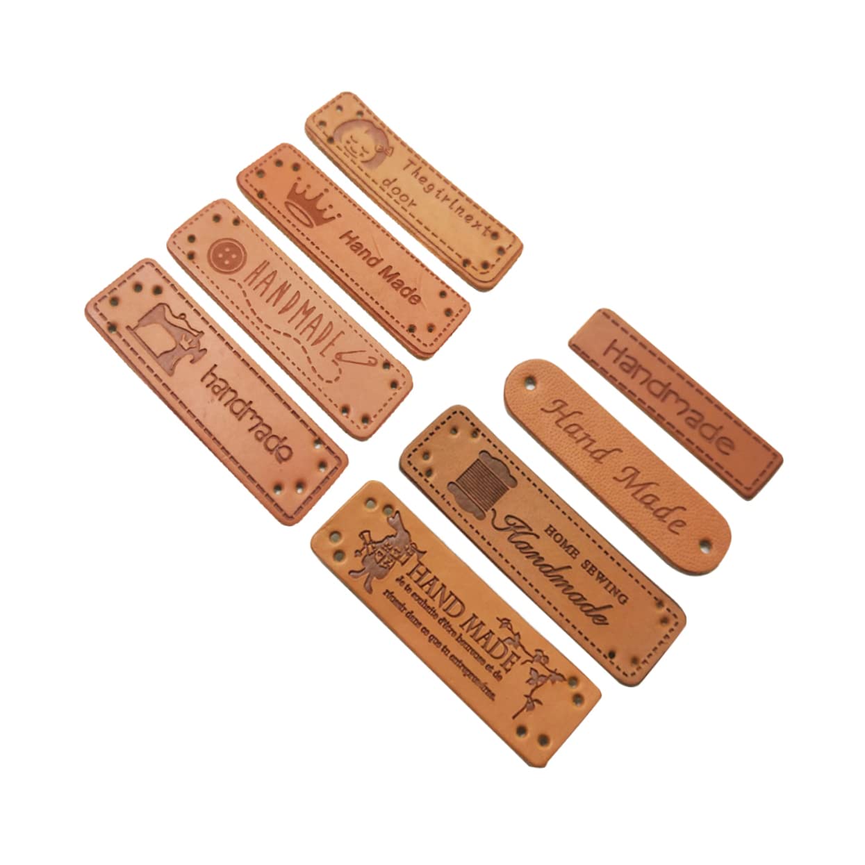 Ipetboom 3 Set Bottoni Pu Fori Vestiario Abbigliamento Fatto con Accessori per Cucire Etichette in Rilievo Fatte A Mano Cucire Etichette Indumento Etichette dei Cappelli Nome 32 Pezzi*3