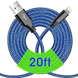 CUGUNU iPhone Charger, 20FT Apple MFi Certified USB Lightning Cable Nylon Braided Fast Charging Cord...