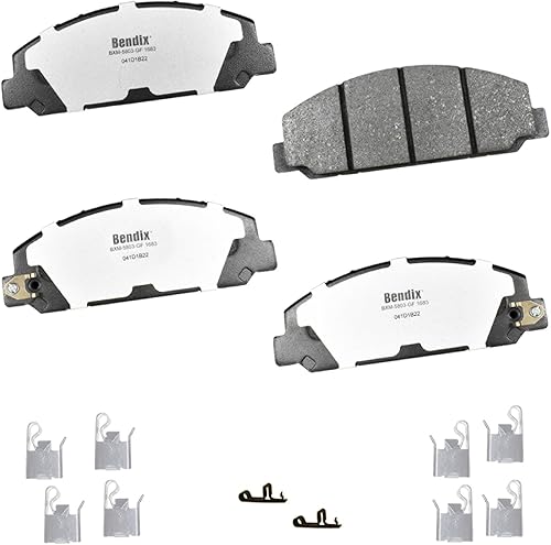 Miniatura 224 de Bendix Fleet Metlok MKD1770FM Pastillas de freno delanteras semimetálicas para Ford Expedition 2017-2010, F-150 2017-2010, Lobo 2020-2009, Lincoln