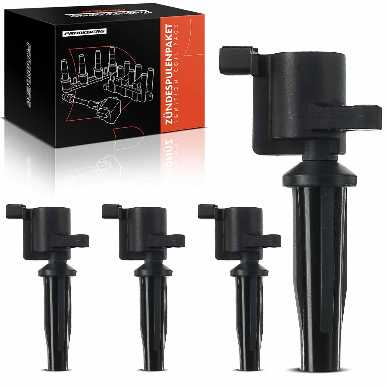 Frankberg 4 bobinas de encendido 1224925 | Compatible con: Galaxy WA6, S80 II 124, Disidente, Caja de tránsito FA, C-Max DM2, S40 II 544, S-Max WA6
