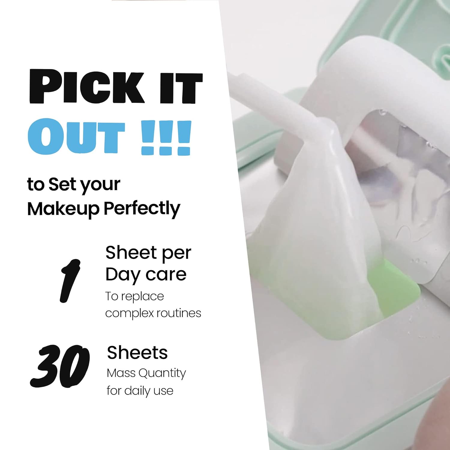 DEWYTREE Pick and Quick Refreshing Aqua Mask 30 Sheets | Moisturizing Sheet Masks for Face w/Hyaluronic Acid | Gentle Korean Sheet Mask Skin Care w/Amino Acids | Hydrating Face Mask Sheets - Image 3