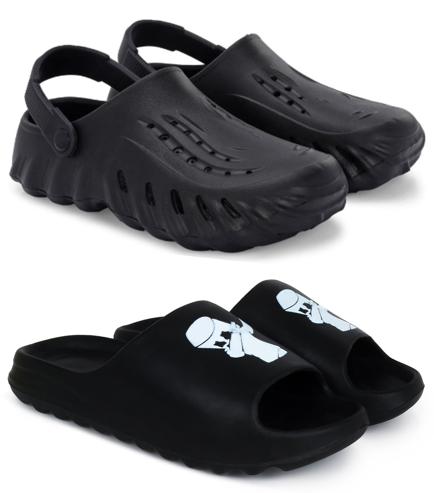 pampy angel Combo Pack of 2 Slipper/Flip Flops/Slides/Clogs/Sandals for Men (Clog-200-M,Y-Dancer)-picture-54