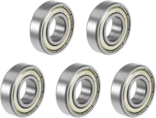 uxcell Deep Groove Ball Bearings Z2 10mm x 22mm x 6mm Double Shielded Carbon Steel 5pcs