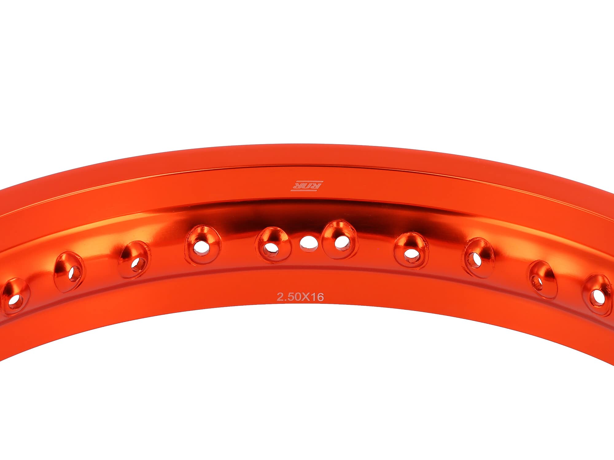 Llanta 2.5 x 16" Llanta de aluminio, anodizado en naranja