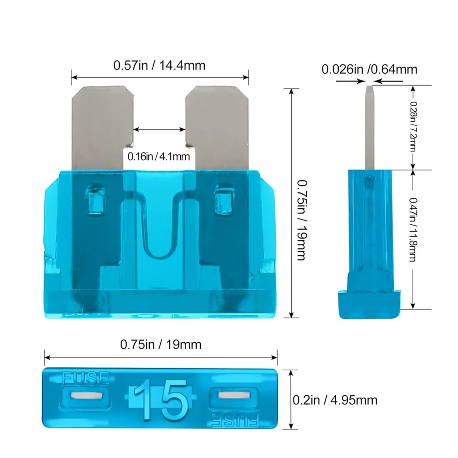 Kit di fusibili standard da 120 pezzi, a lama ATO ATC (2 Amp 3 A 5 A 7, A 10 A 15 A 20 A 25 A 30 A 35 A 40 A) for camion e motociclette con estrattore