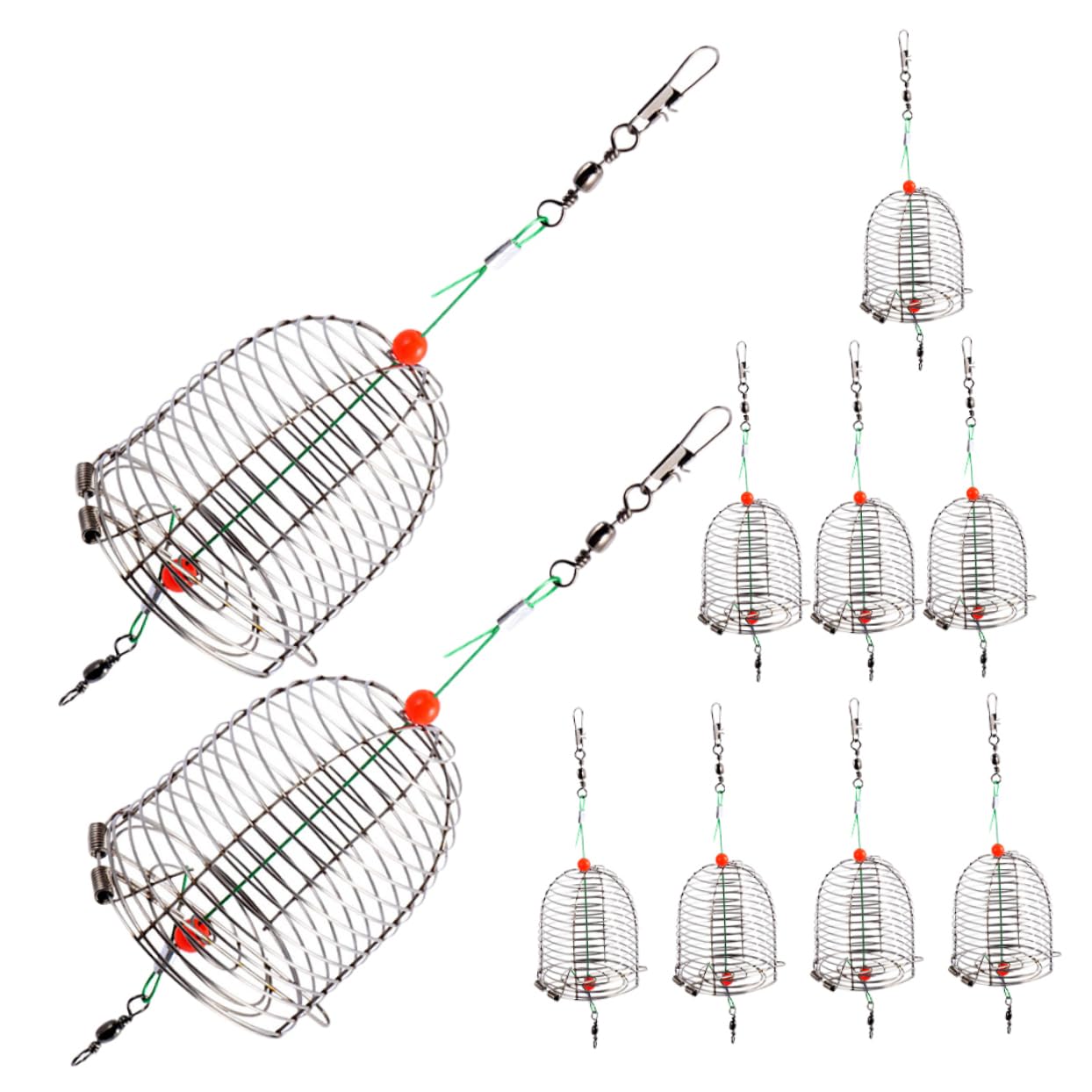 Sosoport Köderkäfig Veranstalter Feeder Zum Angeln Im Frühling Container Karpfenfischerei Tackle Bass Halter Für Fischköder Inhaber Eines Angelgeräte Rostfreier Stahl
