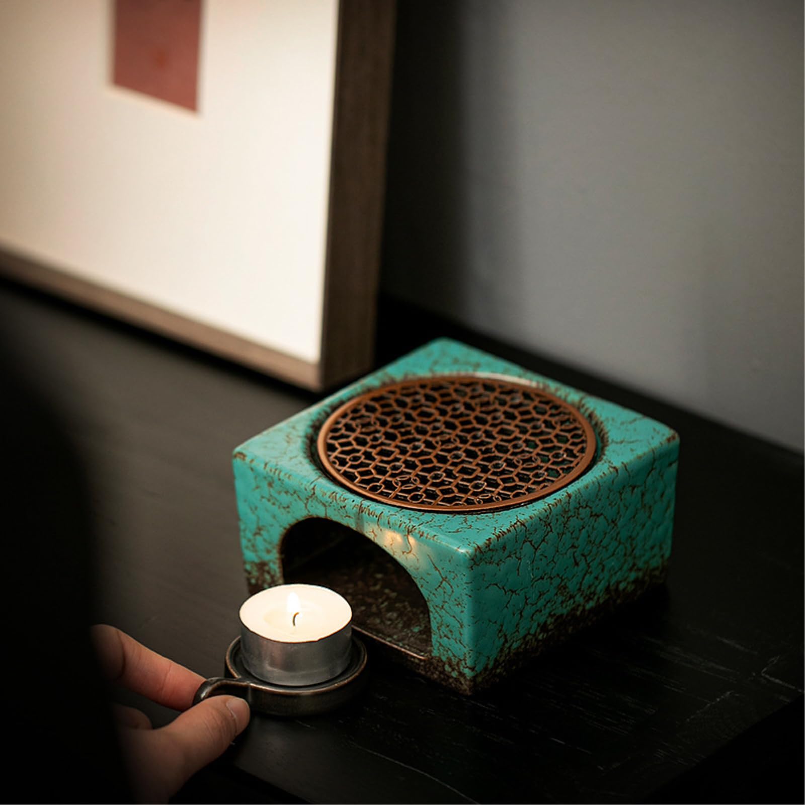 Ceramiczny kreatywny pawi zielona herbata kuchenka domowa świeża i wykwintna osobowość - magnanimity-lift beam zestaw 5 sztuk.