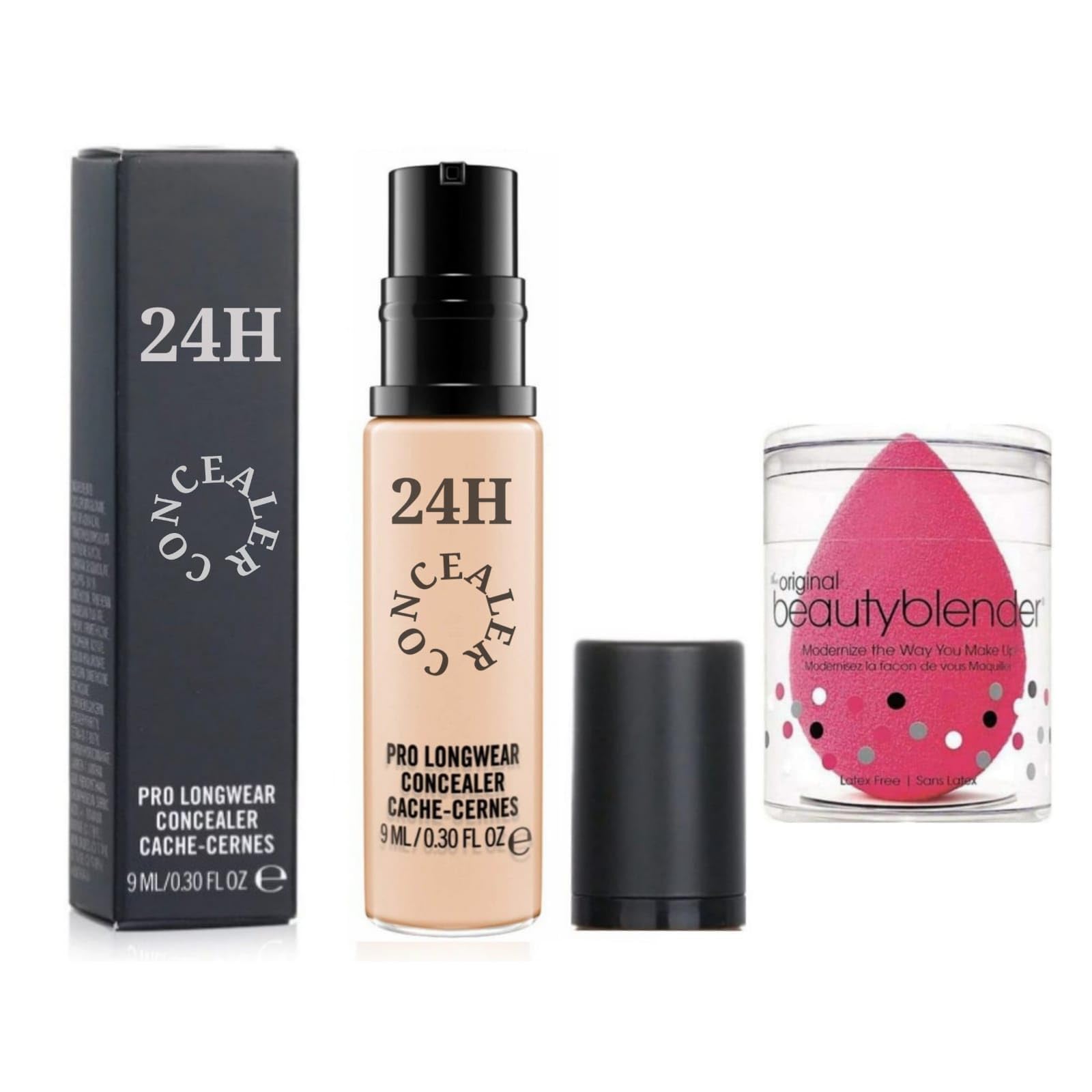 CLASSY HUDA Professional face makeup concealer with beautiful sponge puff. Professional Mini makeup kit COMBO (SET OF 2)