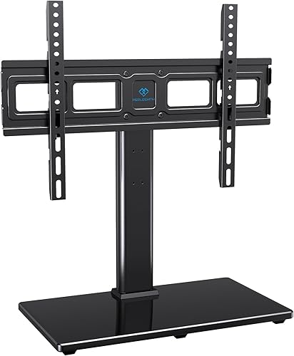 Miniatura 9 de Soporte universal para TV - Soporte de mesa para televisores LED LCD de 32 a 47 pulgadas con base de TV de vidrio templado con altura ajustable y